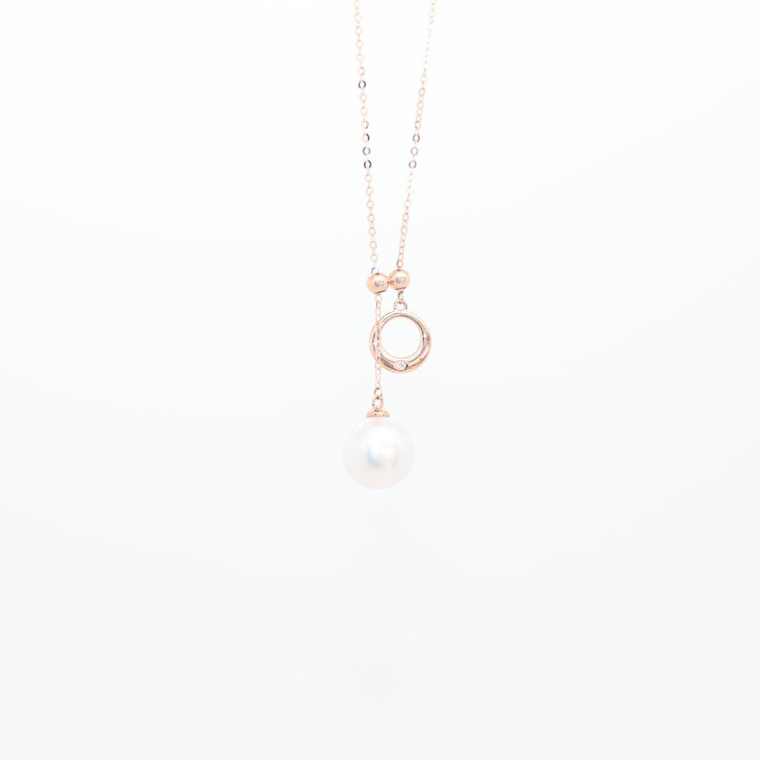 Diamond "parent-child" Pearls Necklace