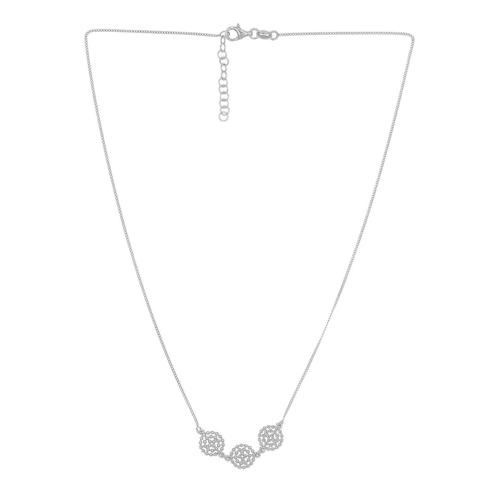 Triple Circle Silver necklace