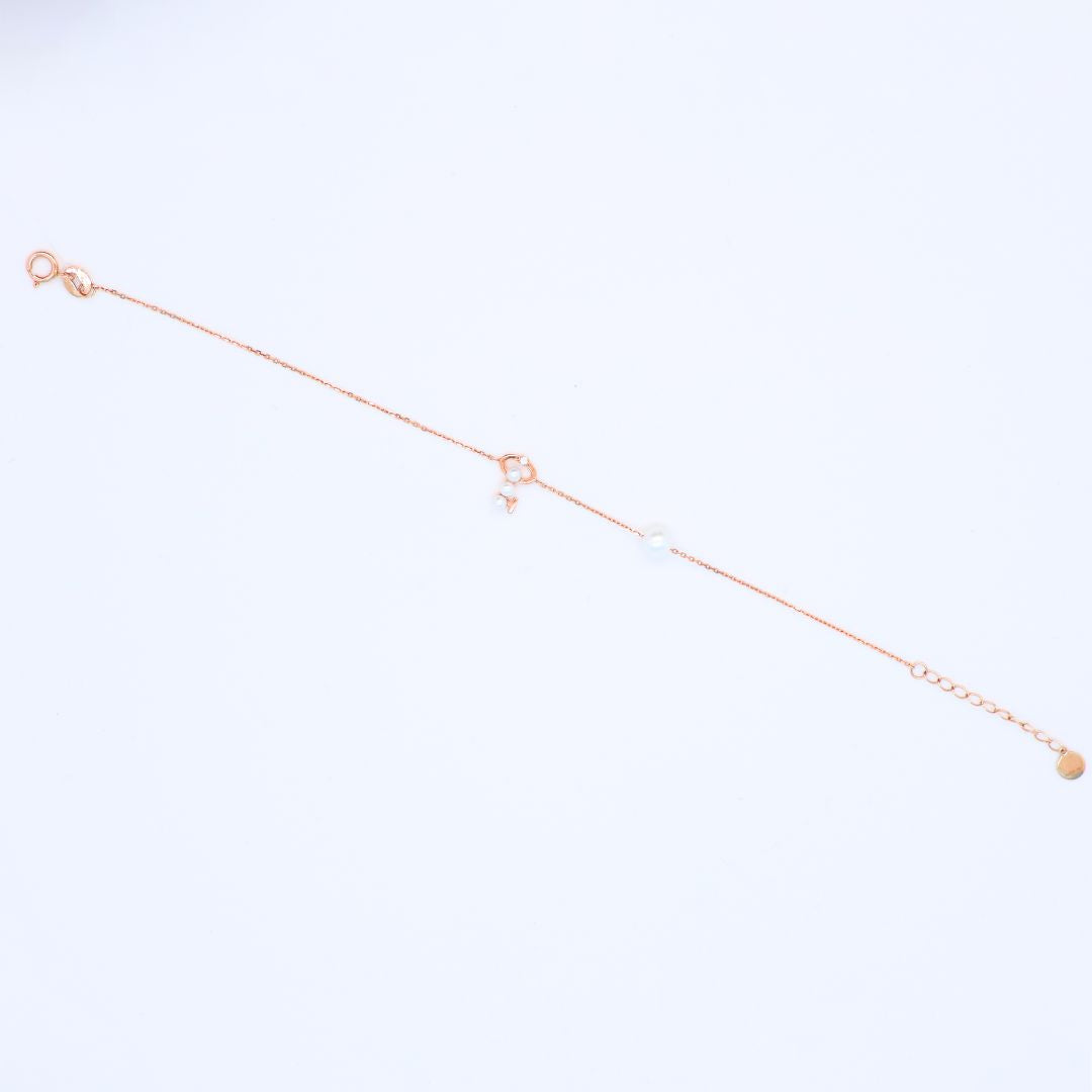 Diamond "parent-child" Pearls Bracelet