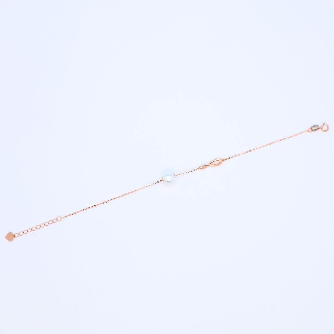 Diamond "Ouroboros" Pearls Bracelet