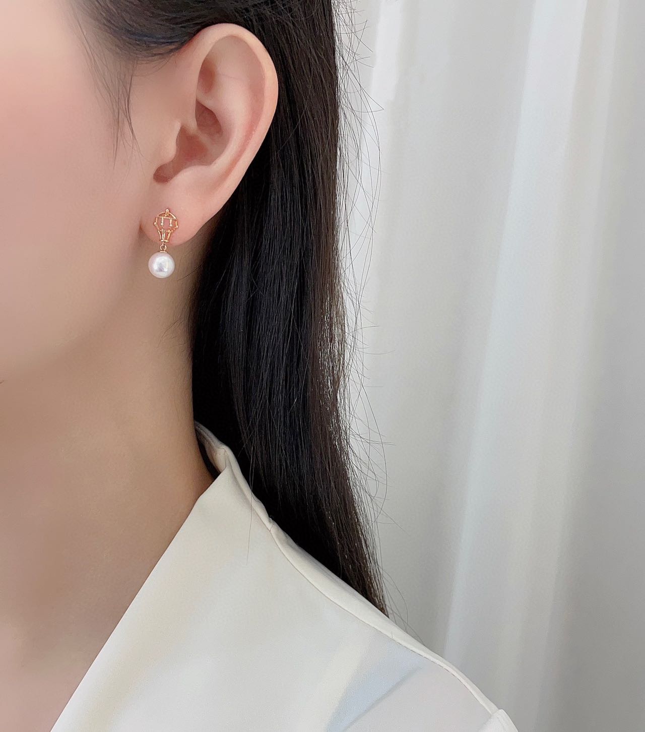 "Hot Air Balloon" Pearl Earrings