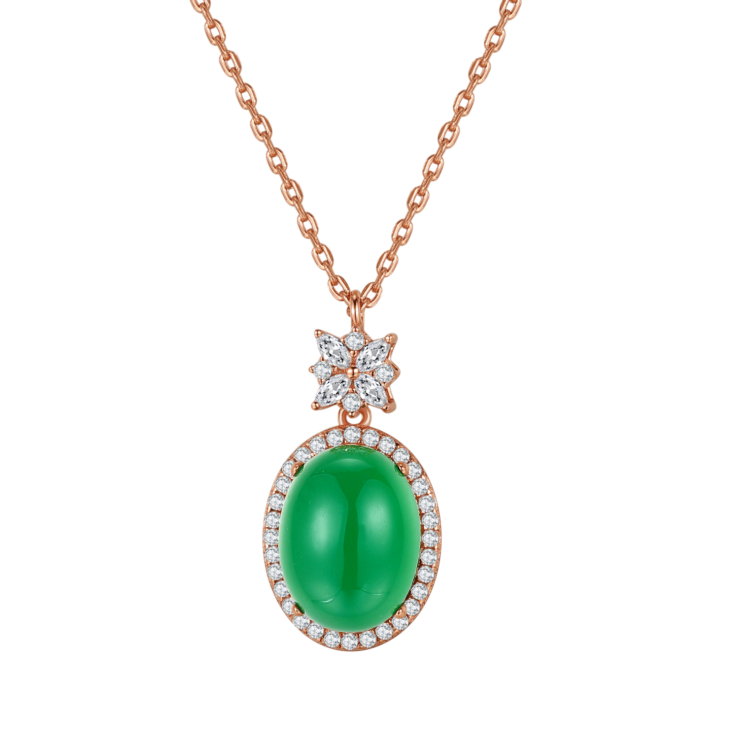 Snowflake Jade Necklace