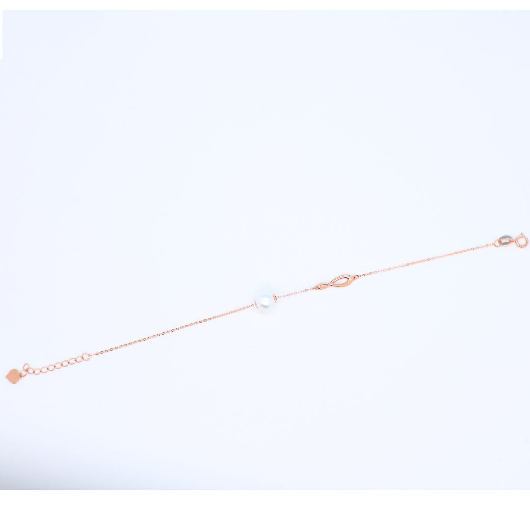 Diamond "Ouroboros" Pearls Bracelet