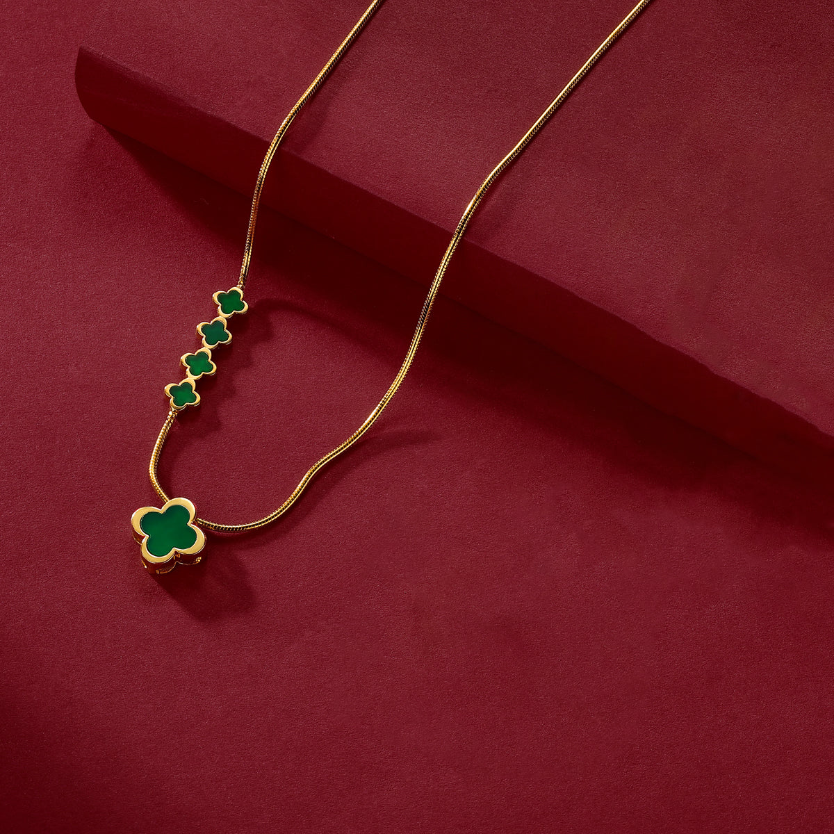 Clover Jade Silver necklace