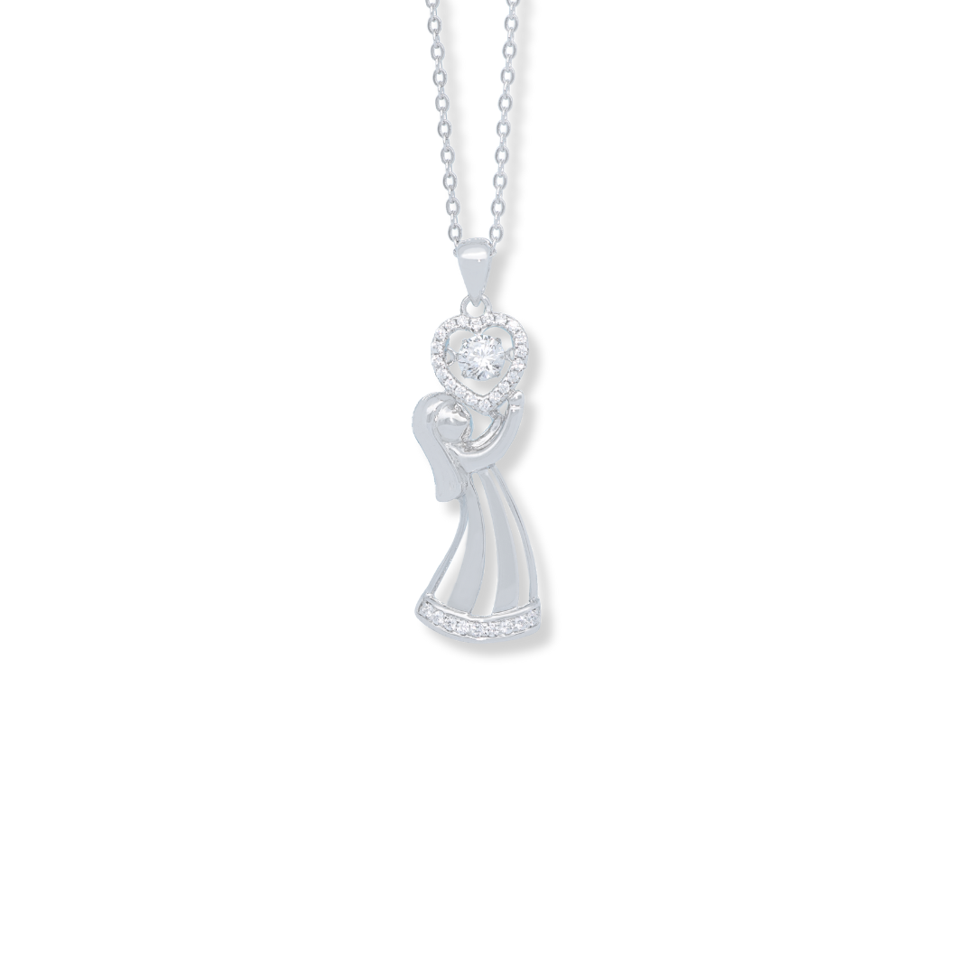 925 Sterling Silver Spiral Girl Necklace