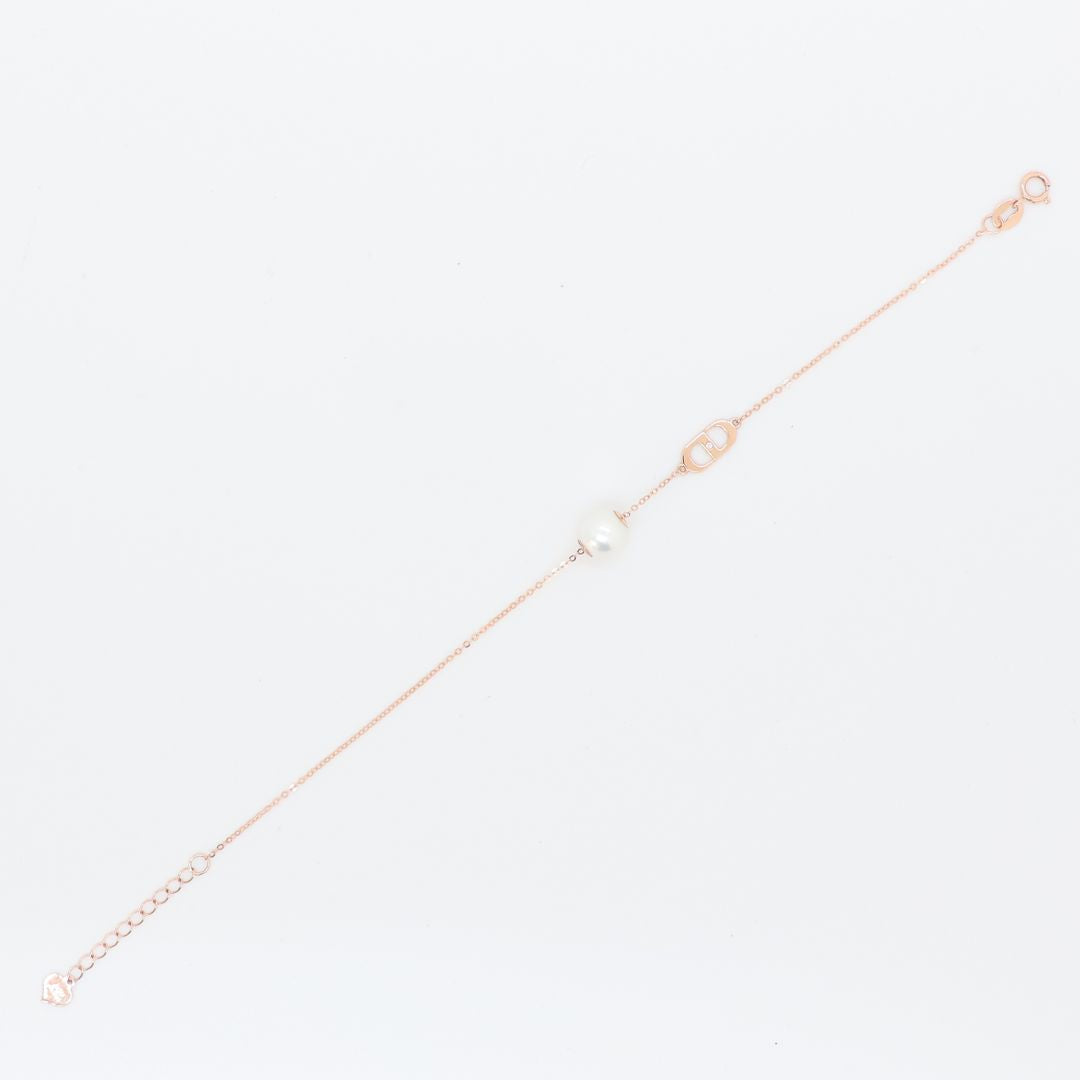 Diamond "CD" Pearls Bracelet