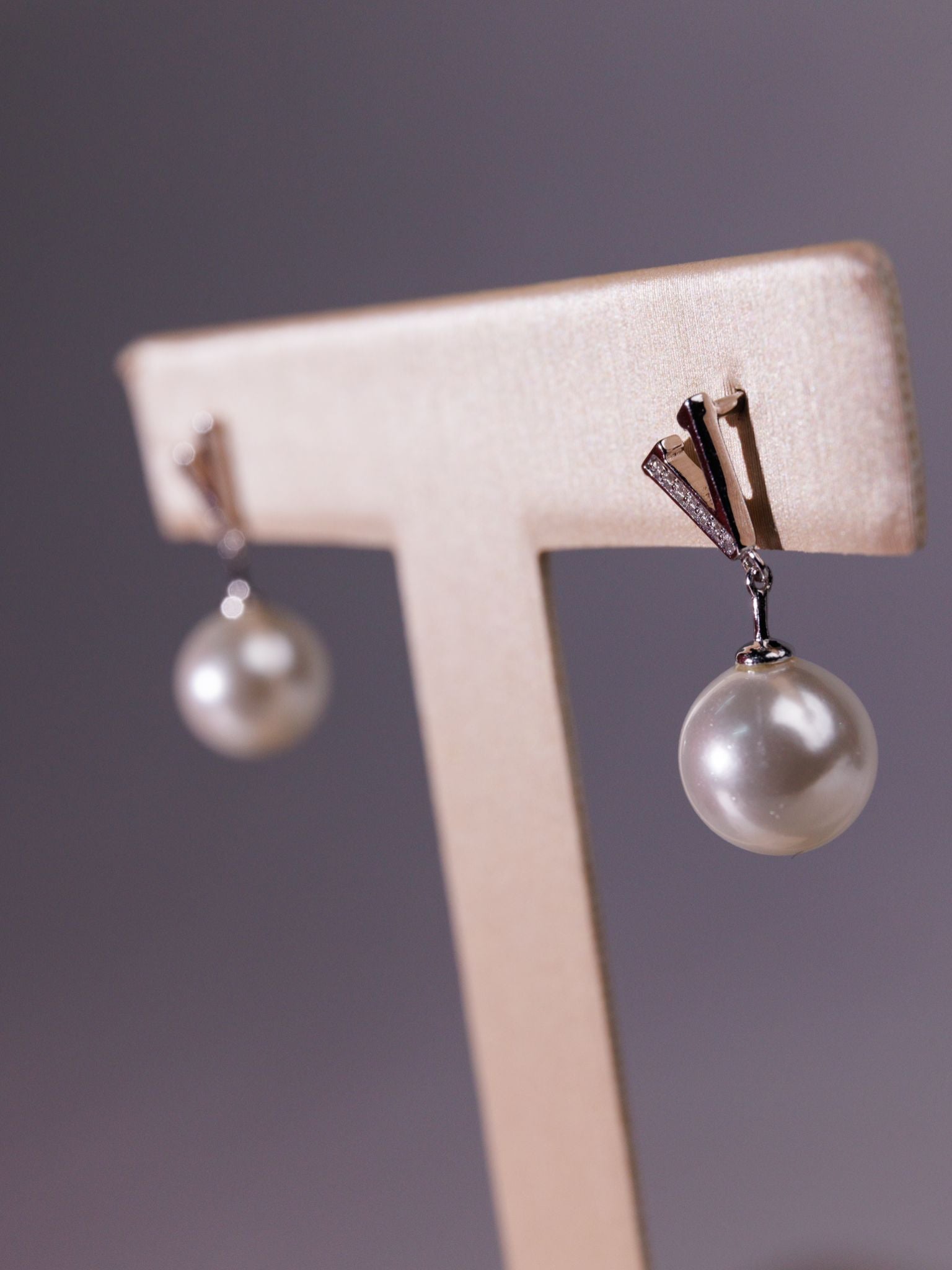 VICACCI V Harmony Pearl Diamond Earrings