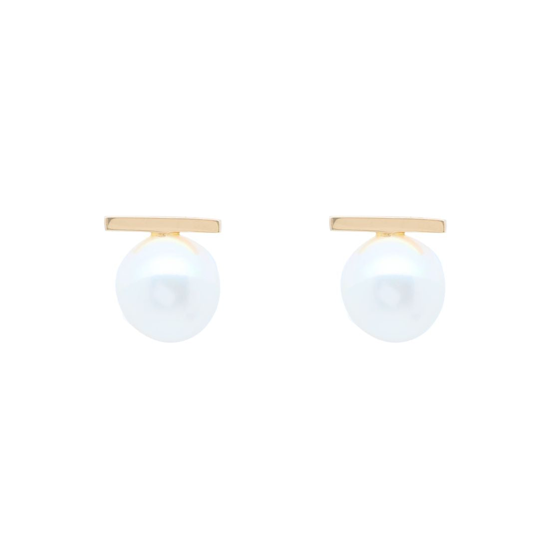 18K "One" Pearl Earrings