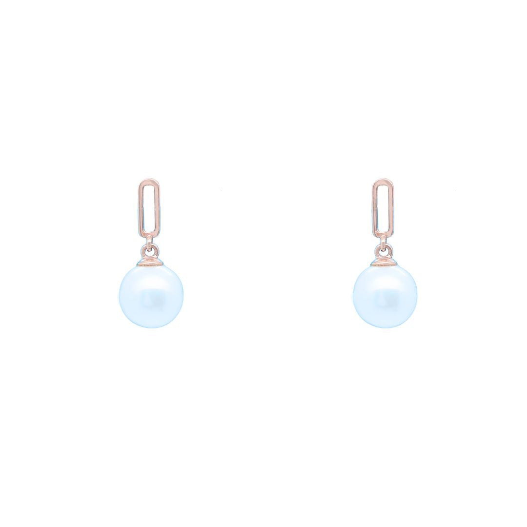 18K "Loop" Pearl Earrings