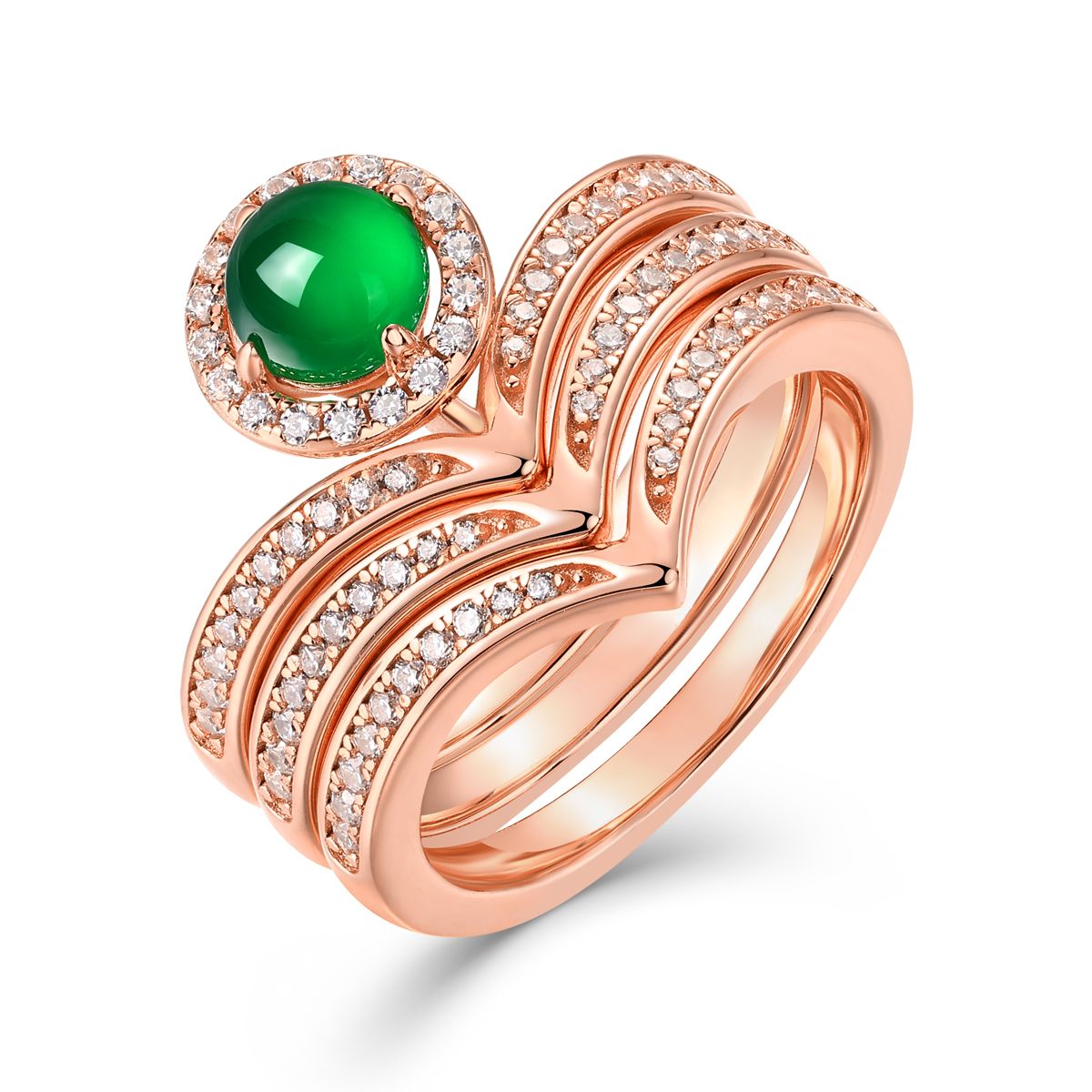 Love Jade Ring Set