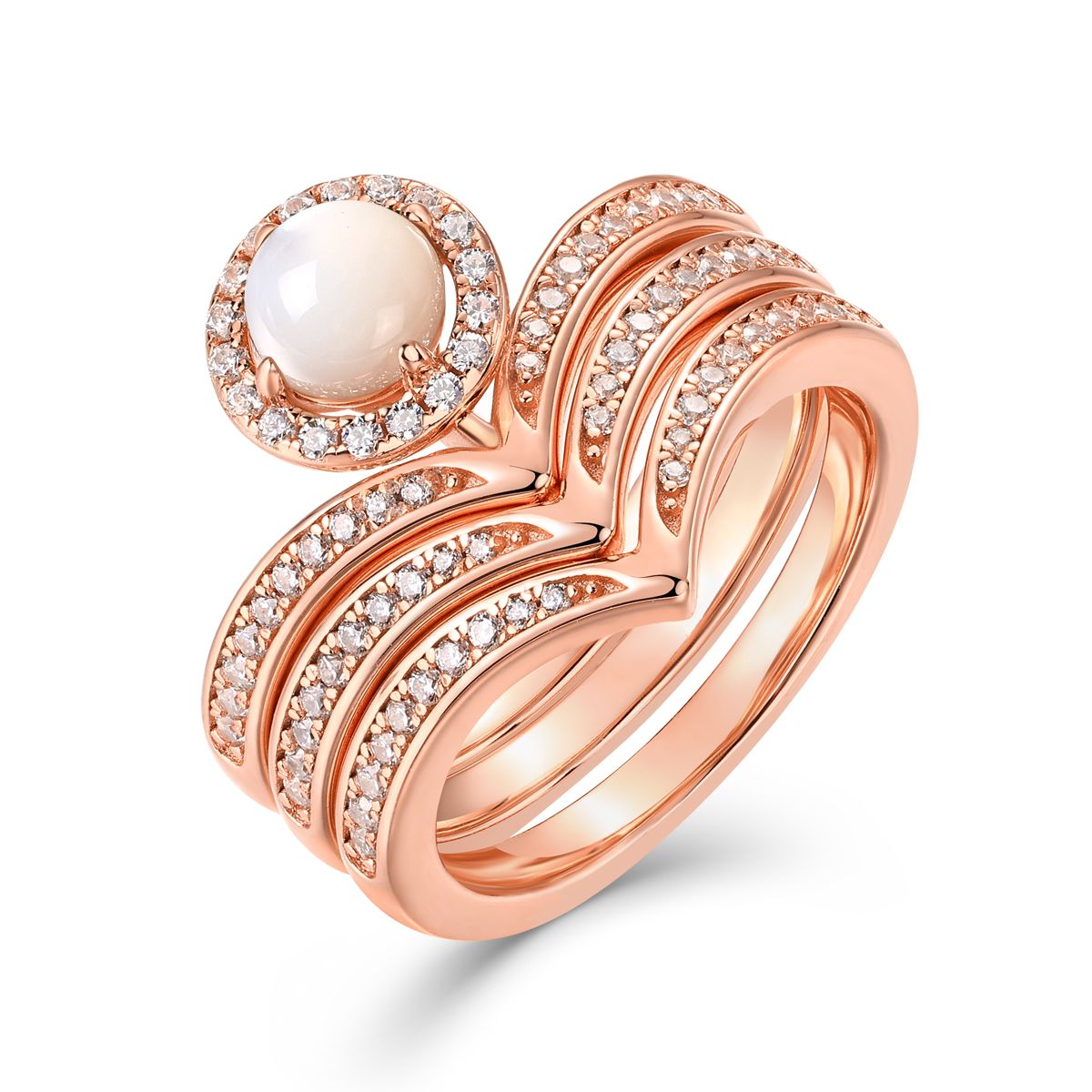 Love Pearl Ring Set
