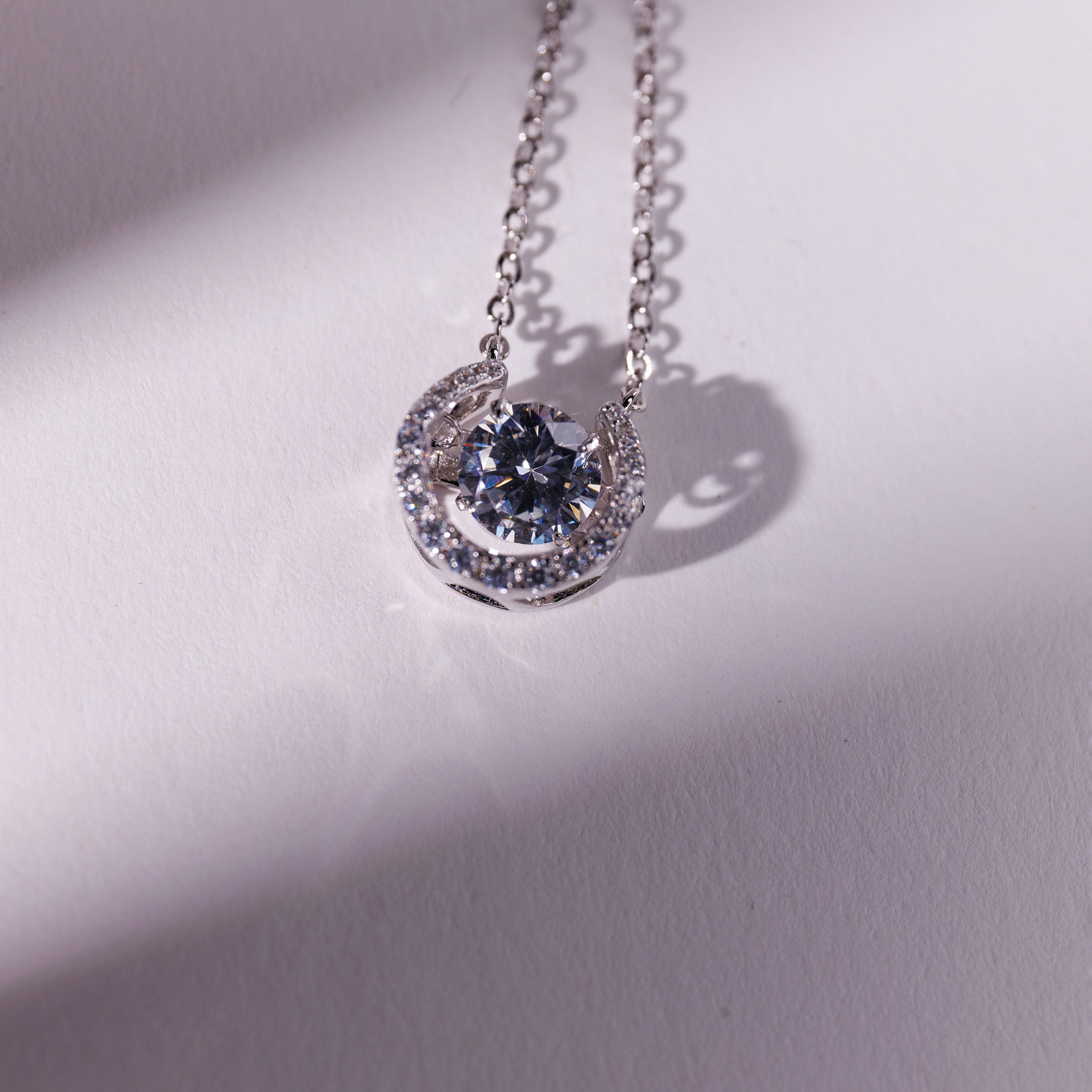 Dancing U Diamond Necklace