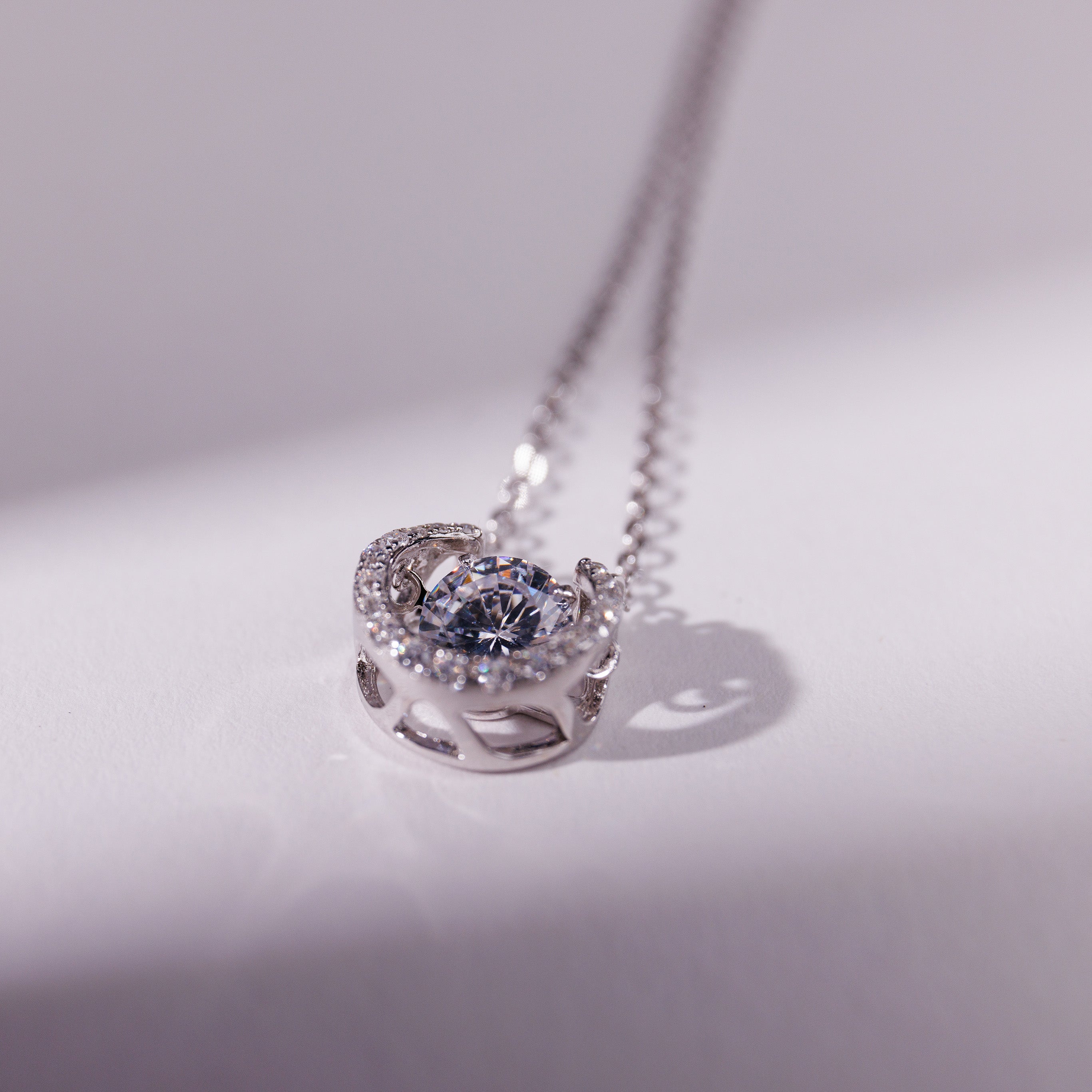 Dancing U Diamond Necklace