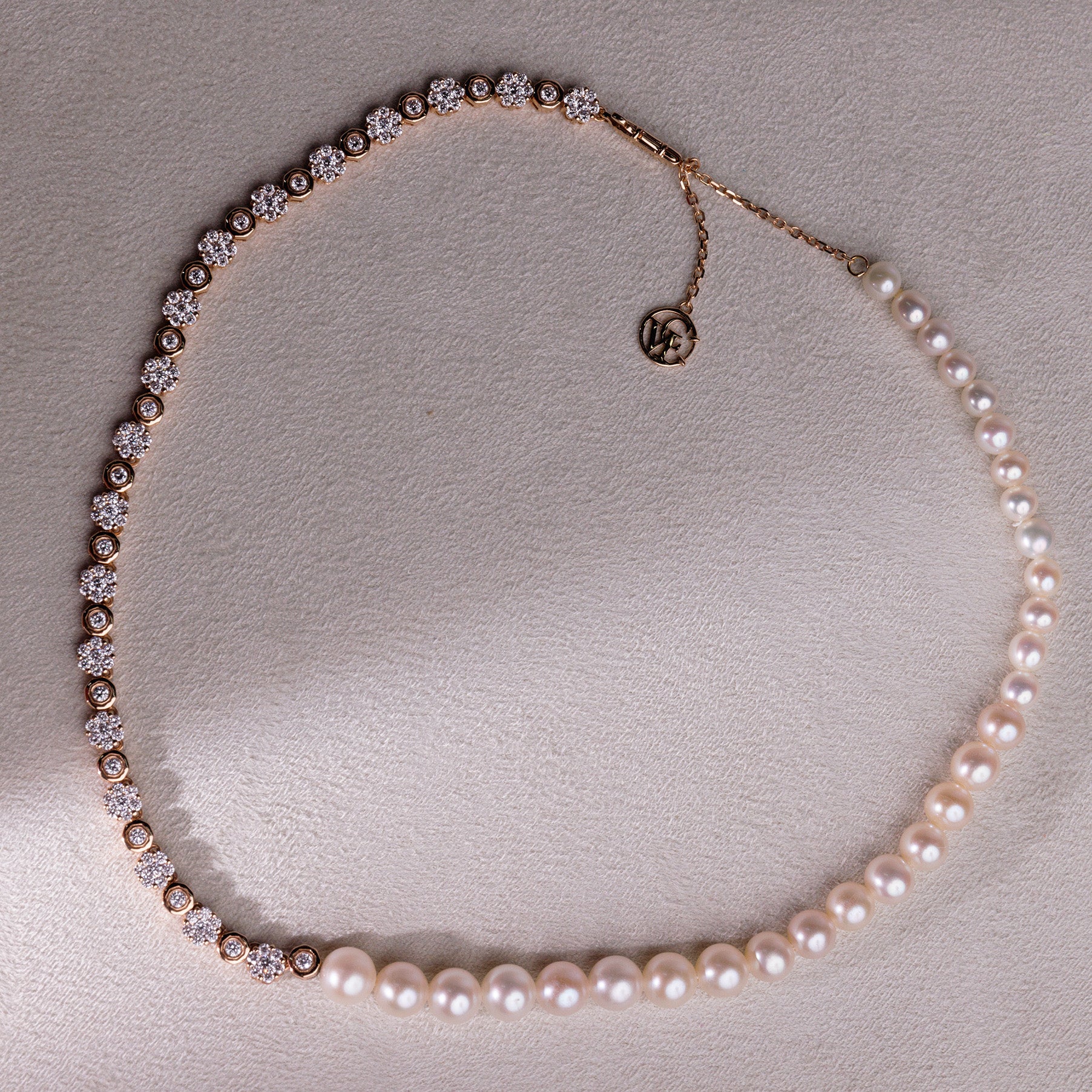 Harmony Blossom Diamond Pearl Necklace(Deluxe)