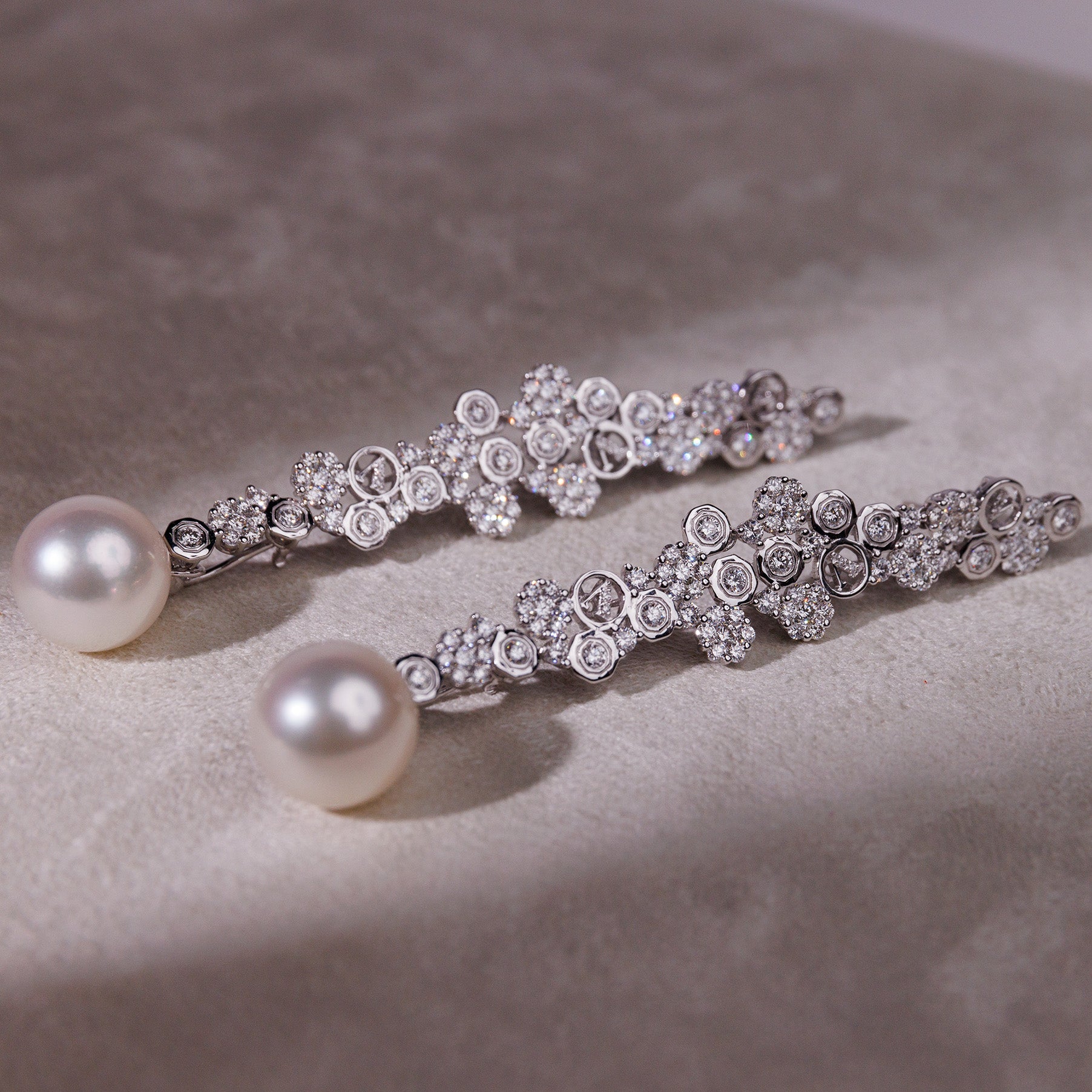 Elegant Affinity -Short Sea Pearl Dangles