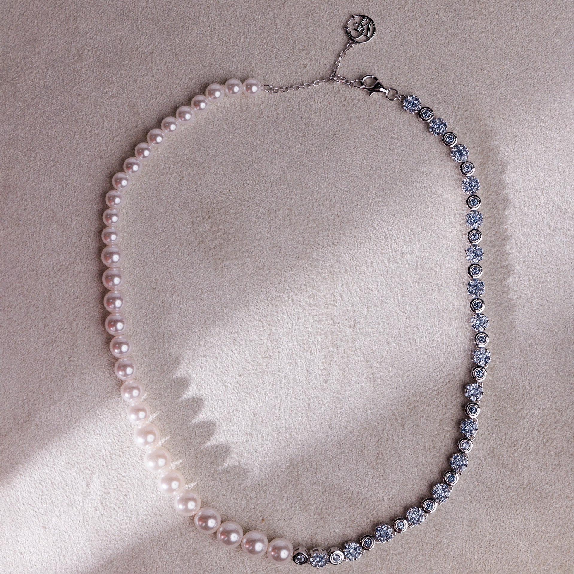 Harmony Blossom Diamond Pearl Necklace(Deluxe)