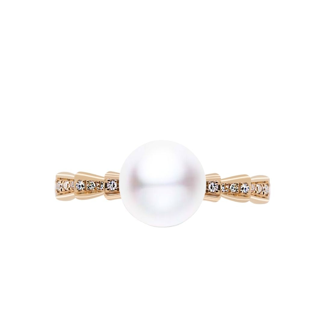 18K Diamond "Classic Full" Pearls Ring