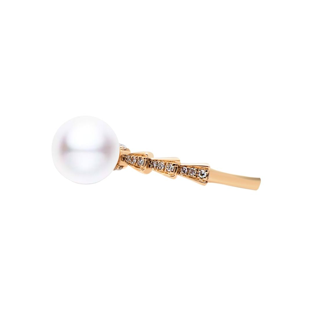 18K Diamond "Classic Full" Pearls Ring