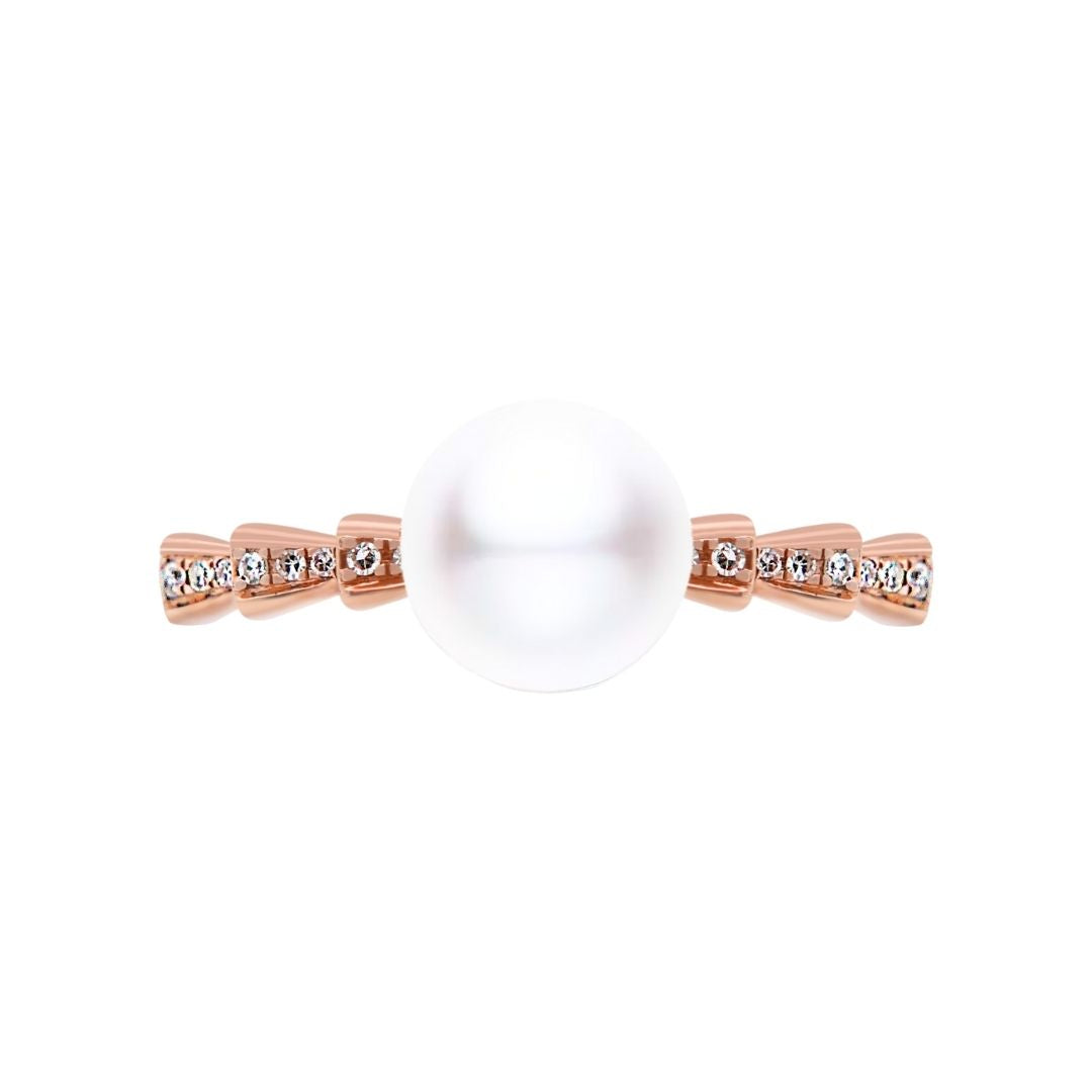 18K Diamond "Classic Full" Pearls Ring