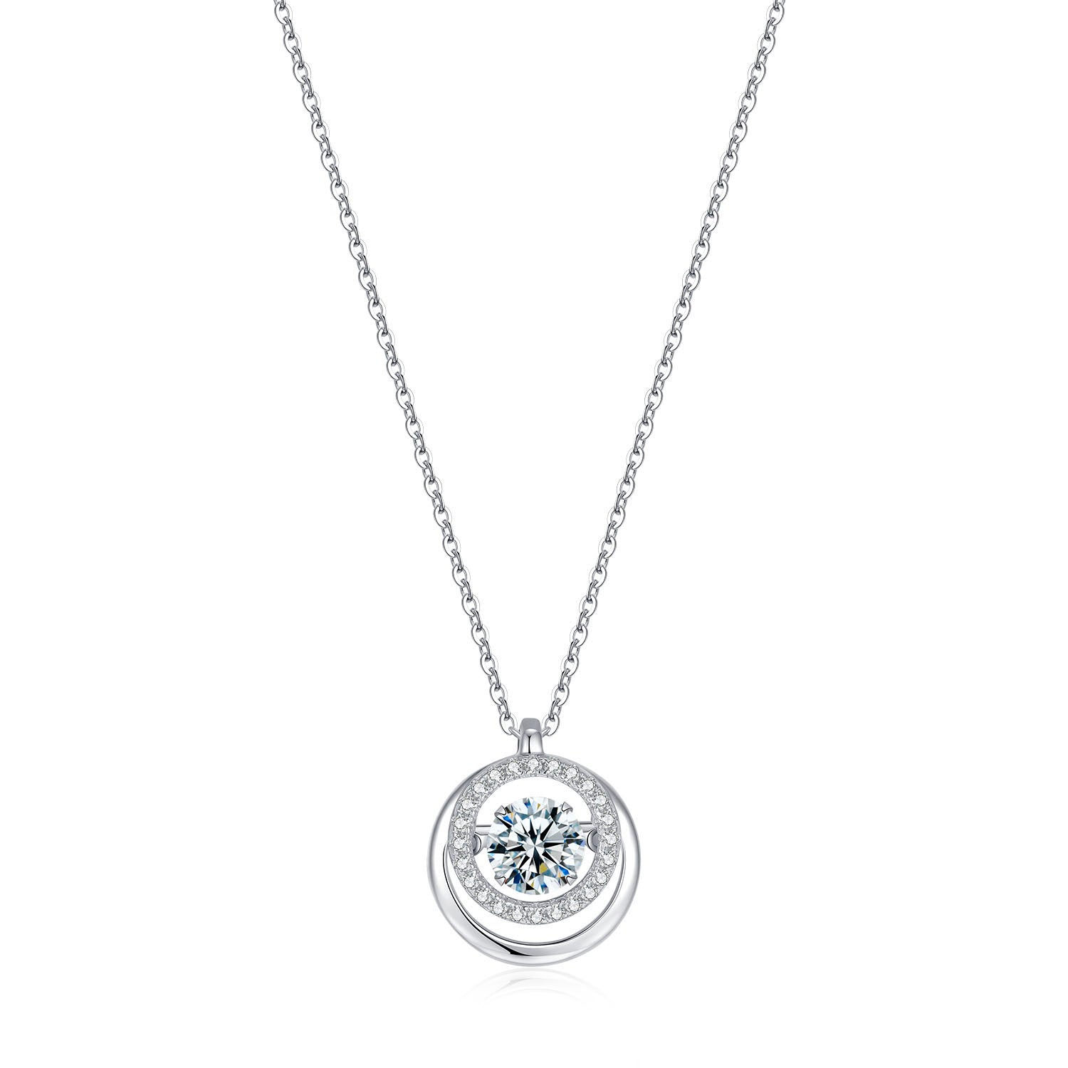 Creative round 925 sterling silver smart necklace