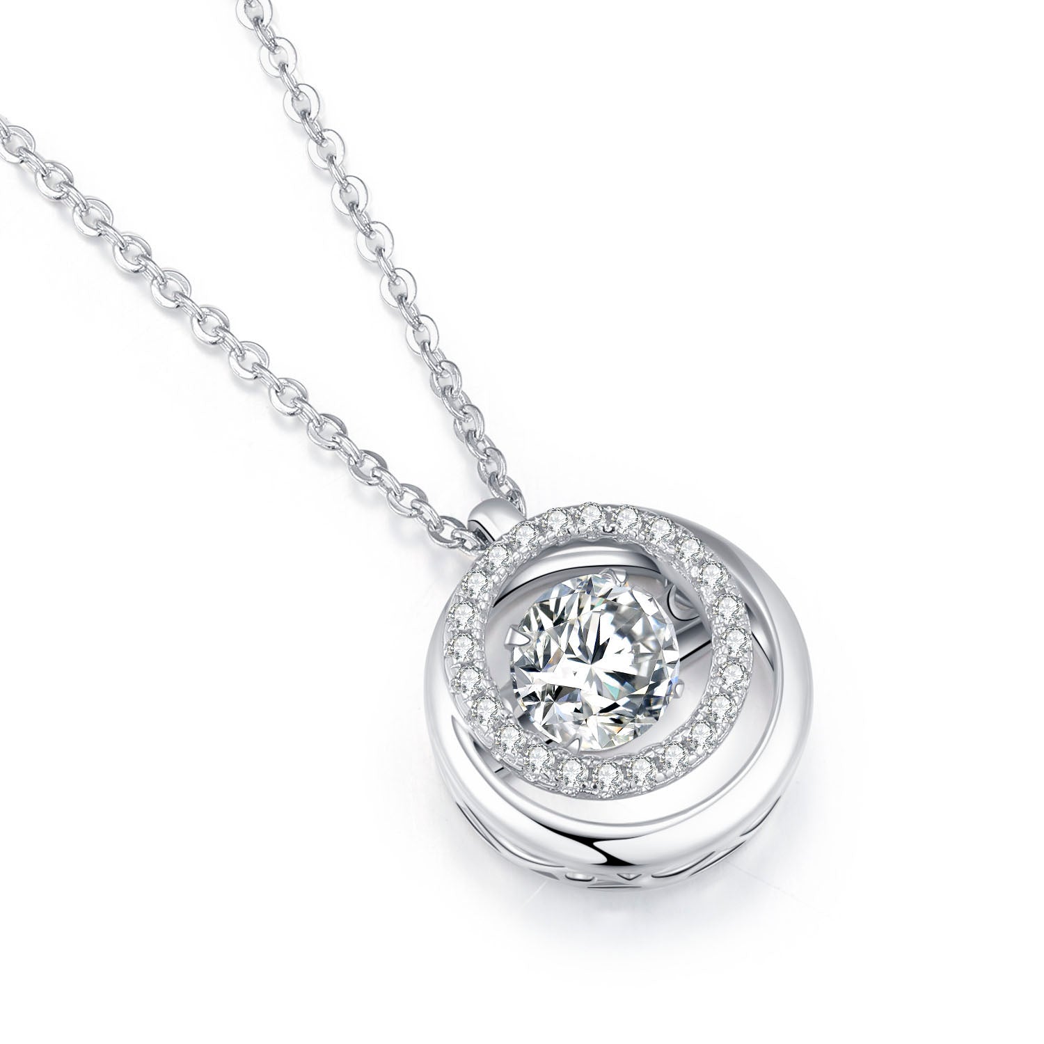 Creative round 925 sterling silver smart necklace