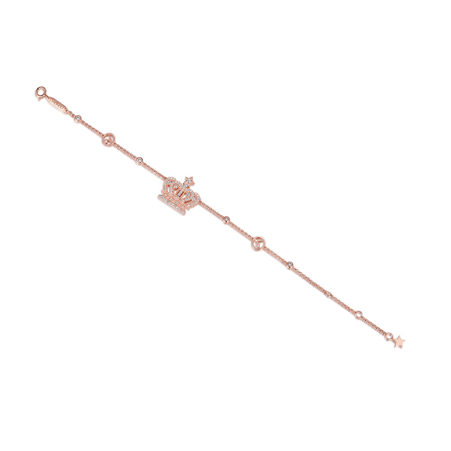 Vicacci Rose Gold Royal Series Crown Bracelet