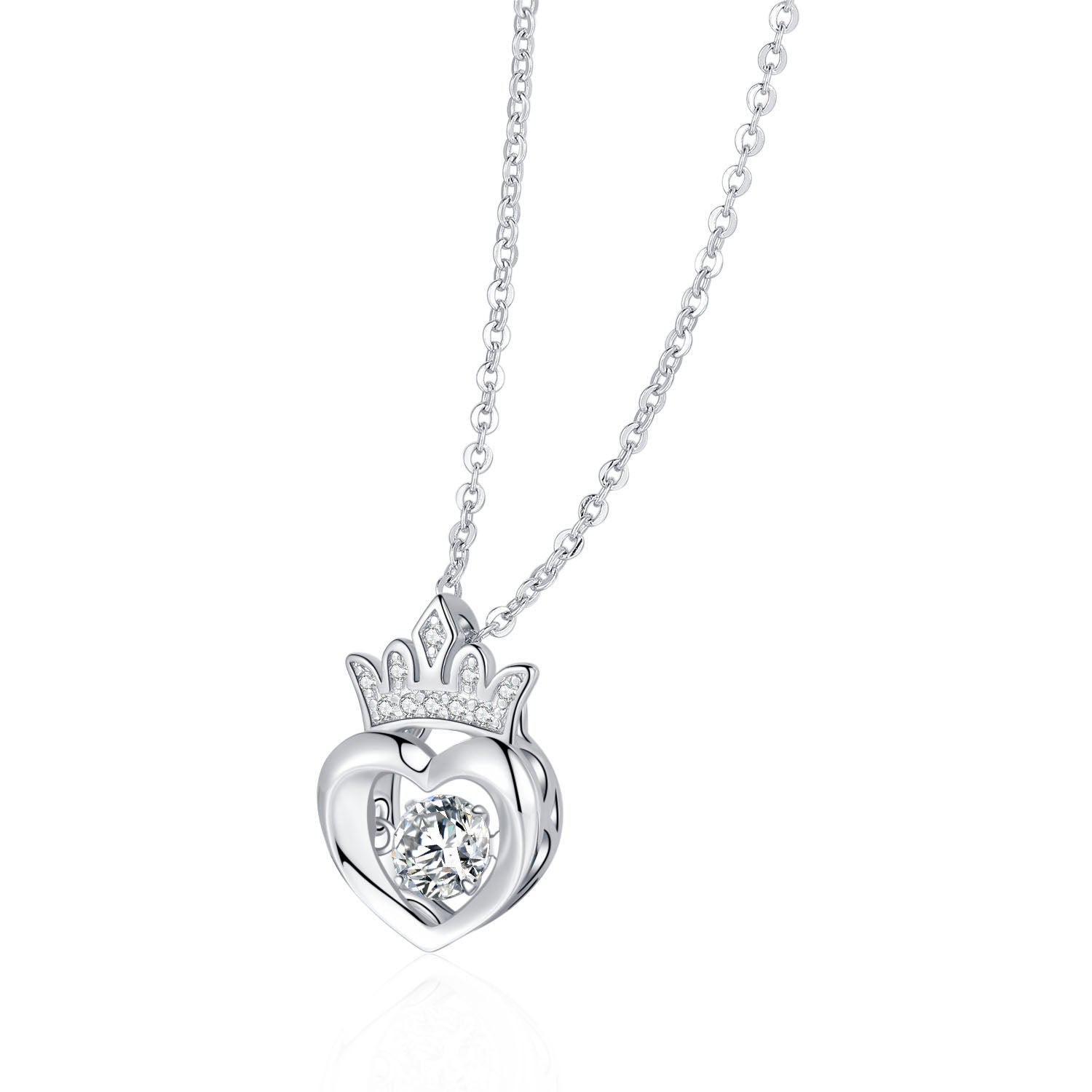 925 Sterling Silver Crown Smart Pendant Necklace