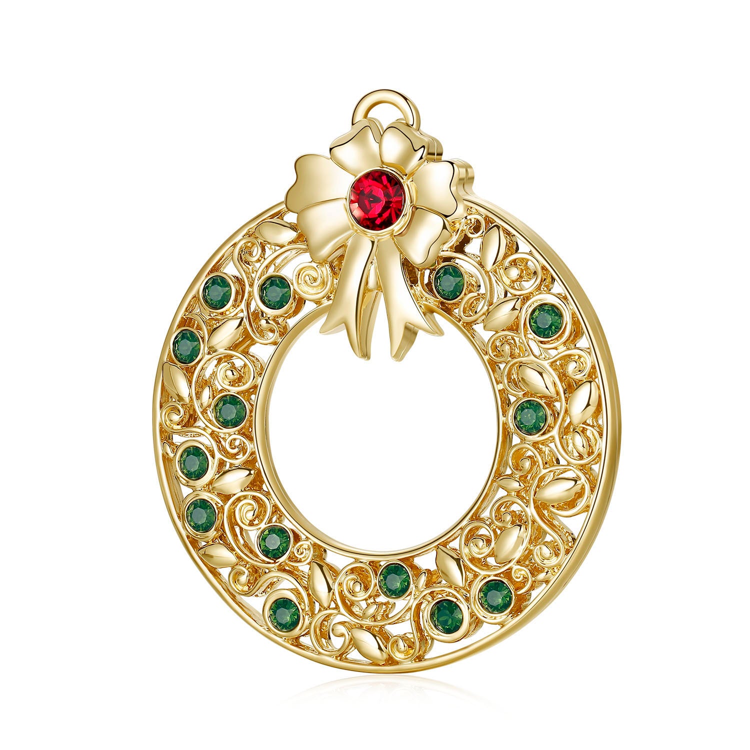 Vicacci gold-plated metal Christmas tree charm