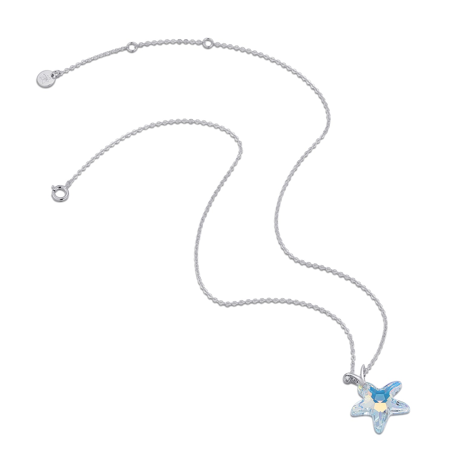 Sterling Silver Ocean Star Pendant Necklace with the Top Austrian Crystal