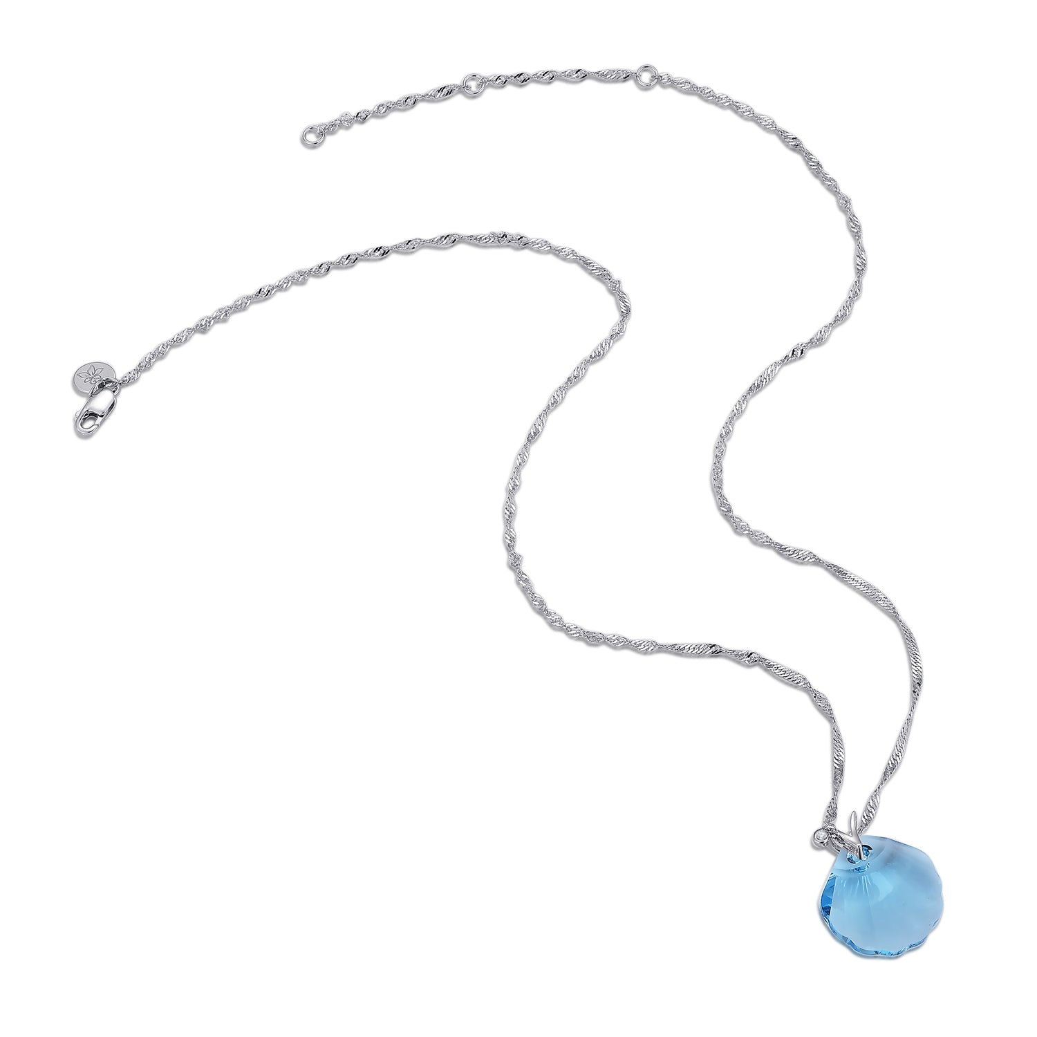 sterling silver shell pendant necklace adopts the top Austrian crystal