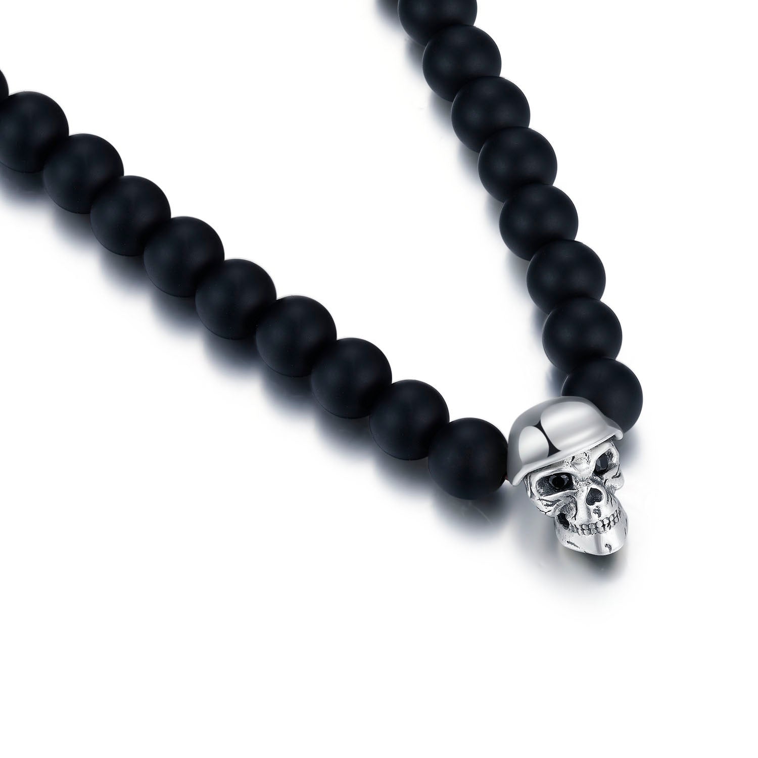Men's Necklace with silver Skull
