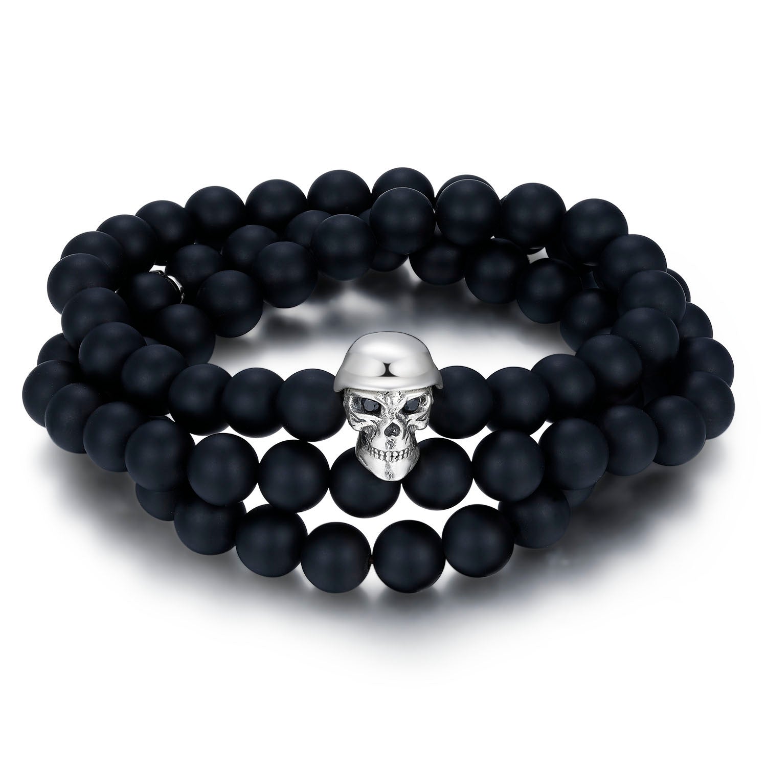 Men's Necklace with silver Skull