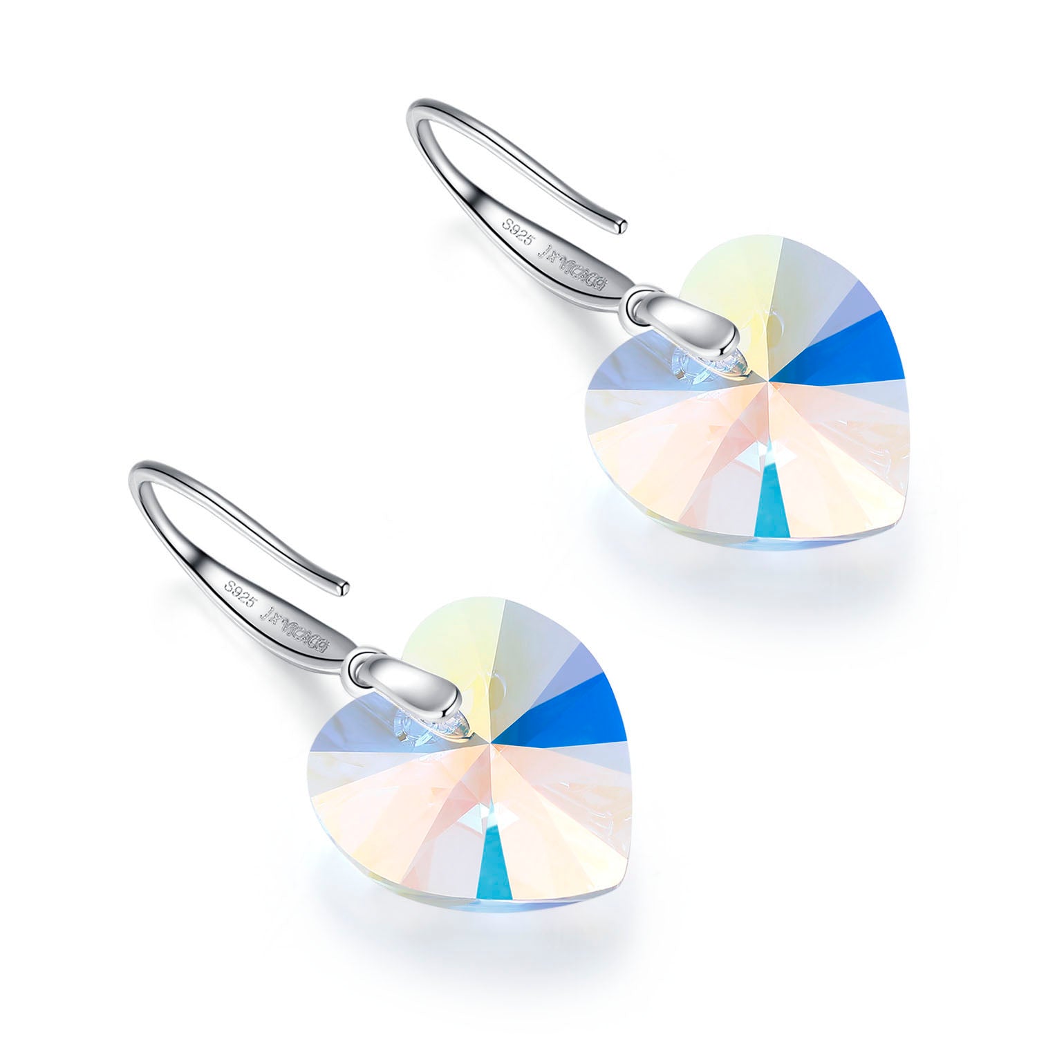 Planet J Heart Earrings with Elements Crystals
