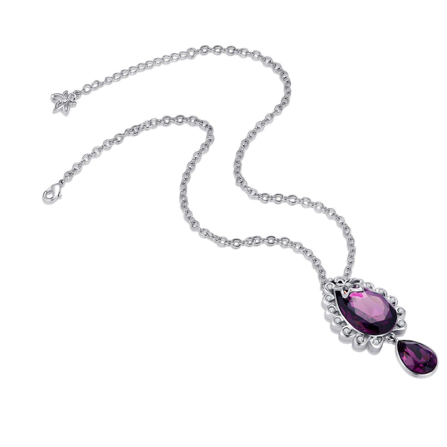 VICACCI Hollowed-out flower necklace, Embellished with crystals from Swarovski