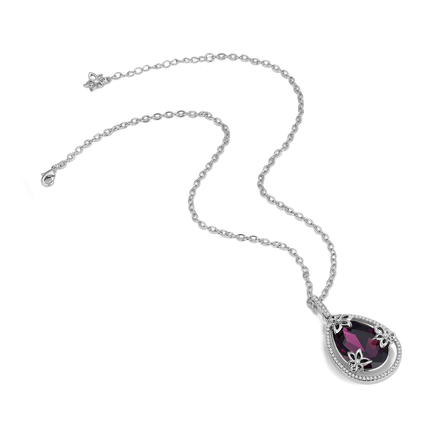 Lucky VICACCI Mermaid Tears Pendant Necklace with Swarovski Crystals