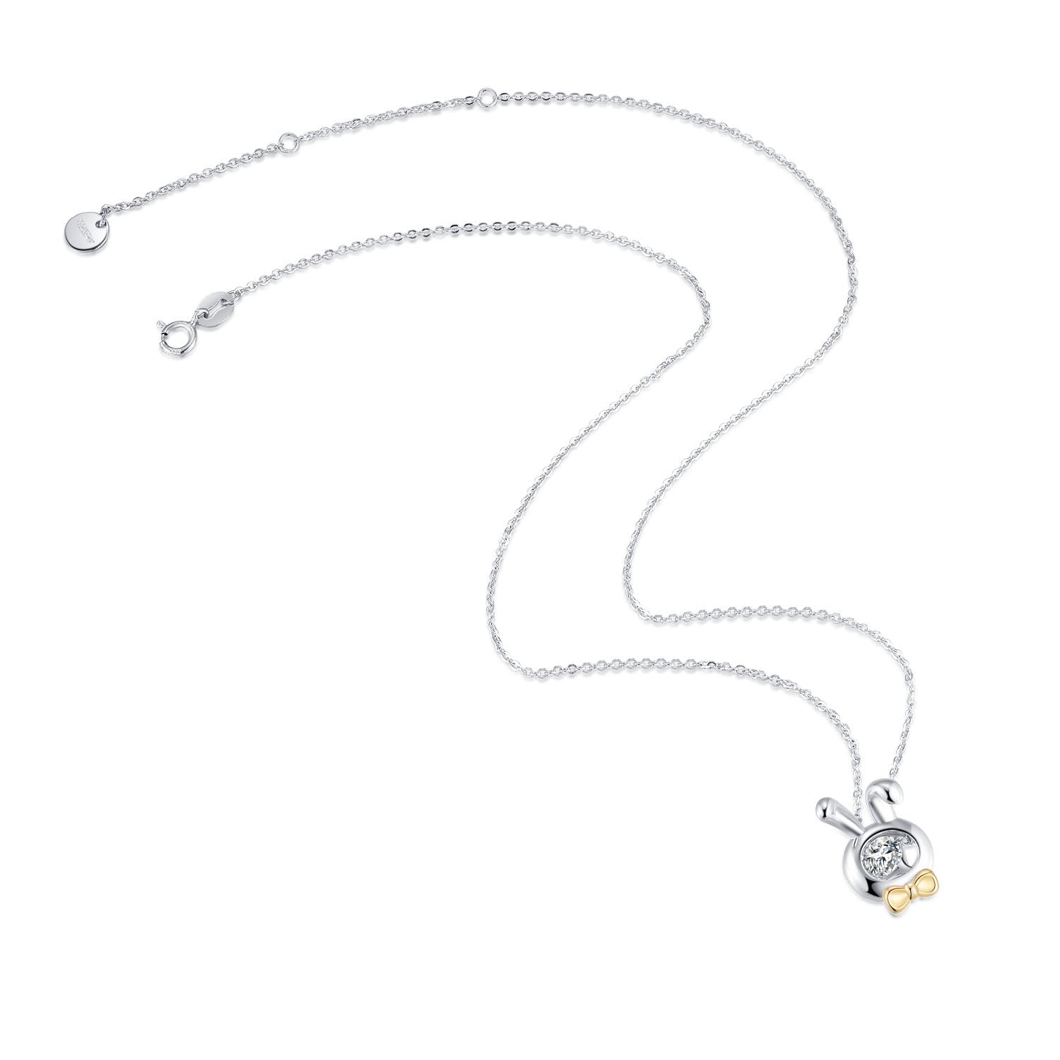 925 Sterling Silver Cute Bunny Smart Necklace