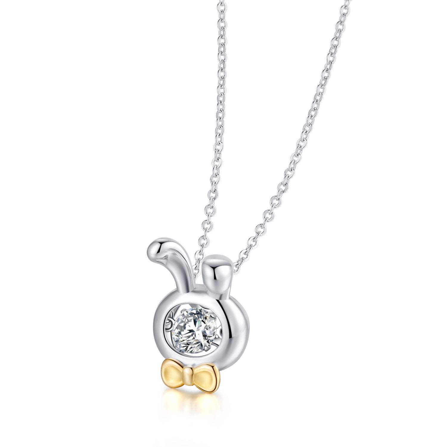 925 Sterling Silver Cute Bunny Smart Necklace