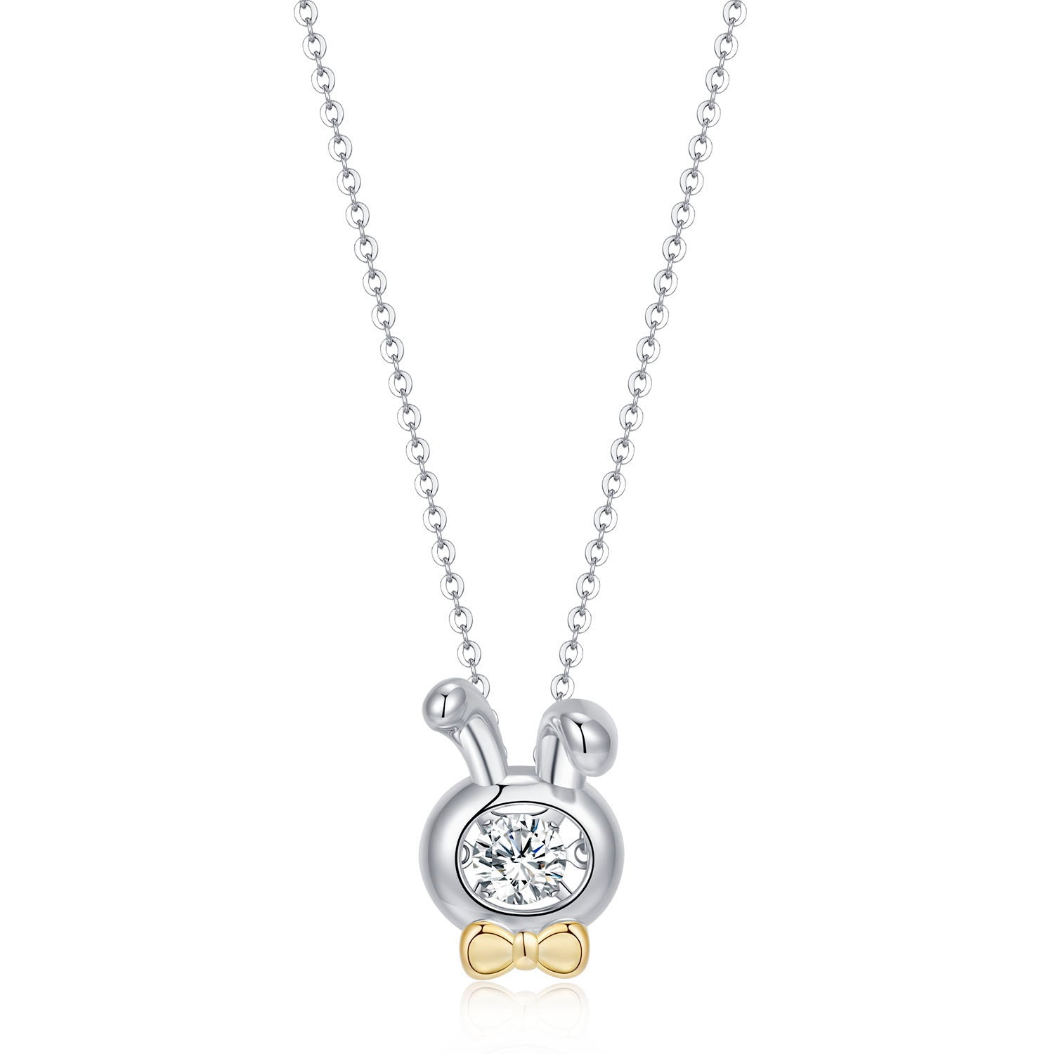 925 Sterling Silver Cute Bunny Smart Necklace