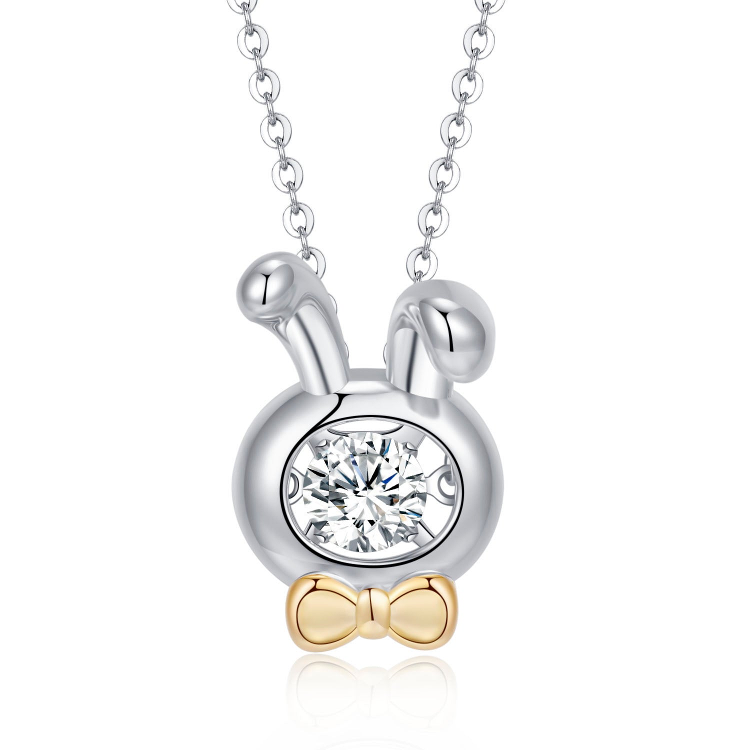 925 Sterling Silver Cute Bunny Smart Necklace