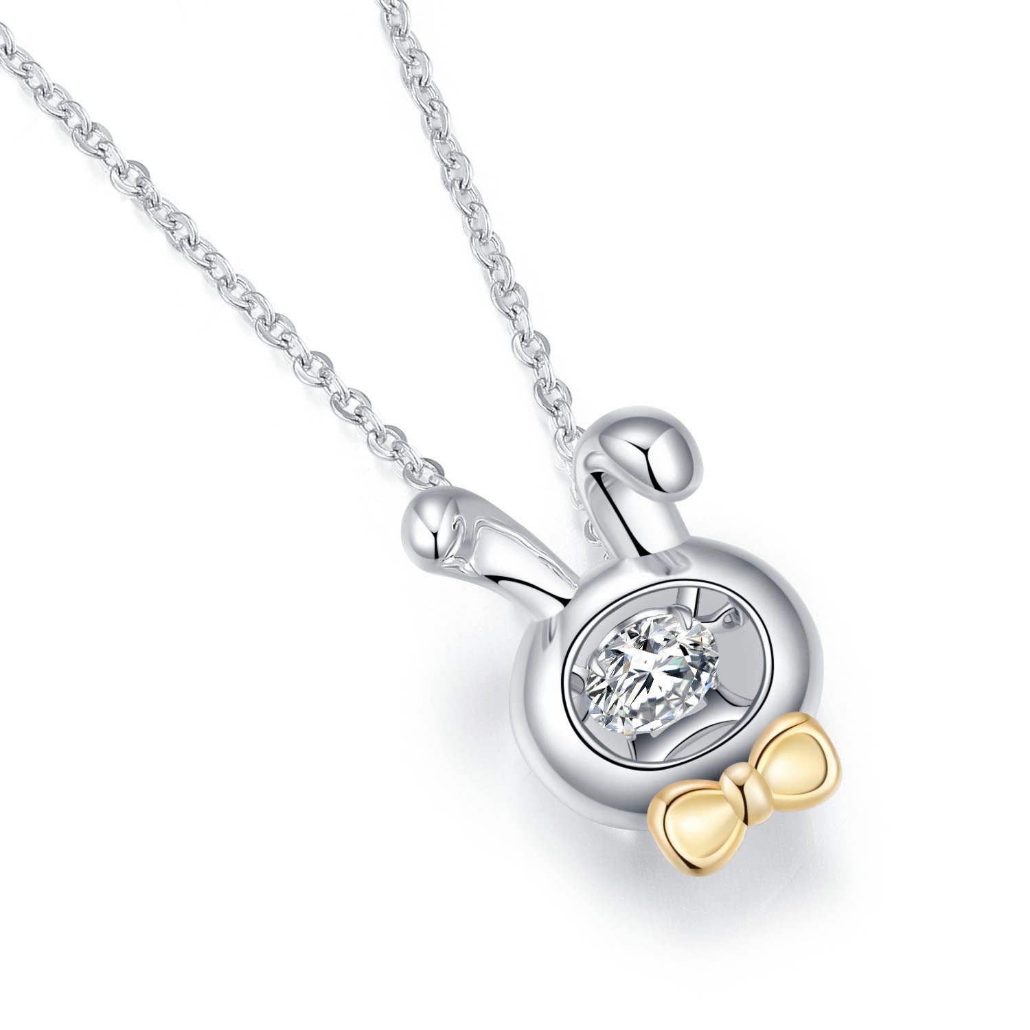 925 Sterling Silver Cute Bunny Smart Necklace