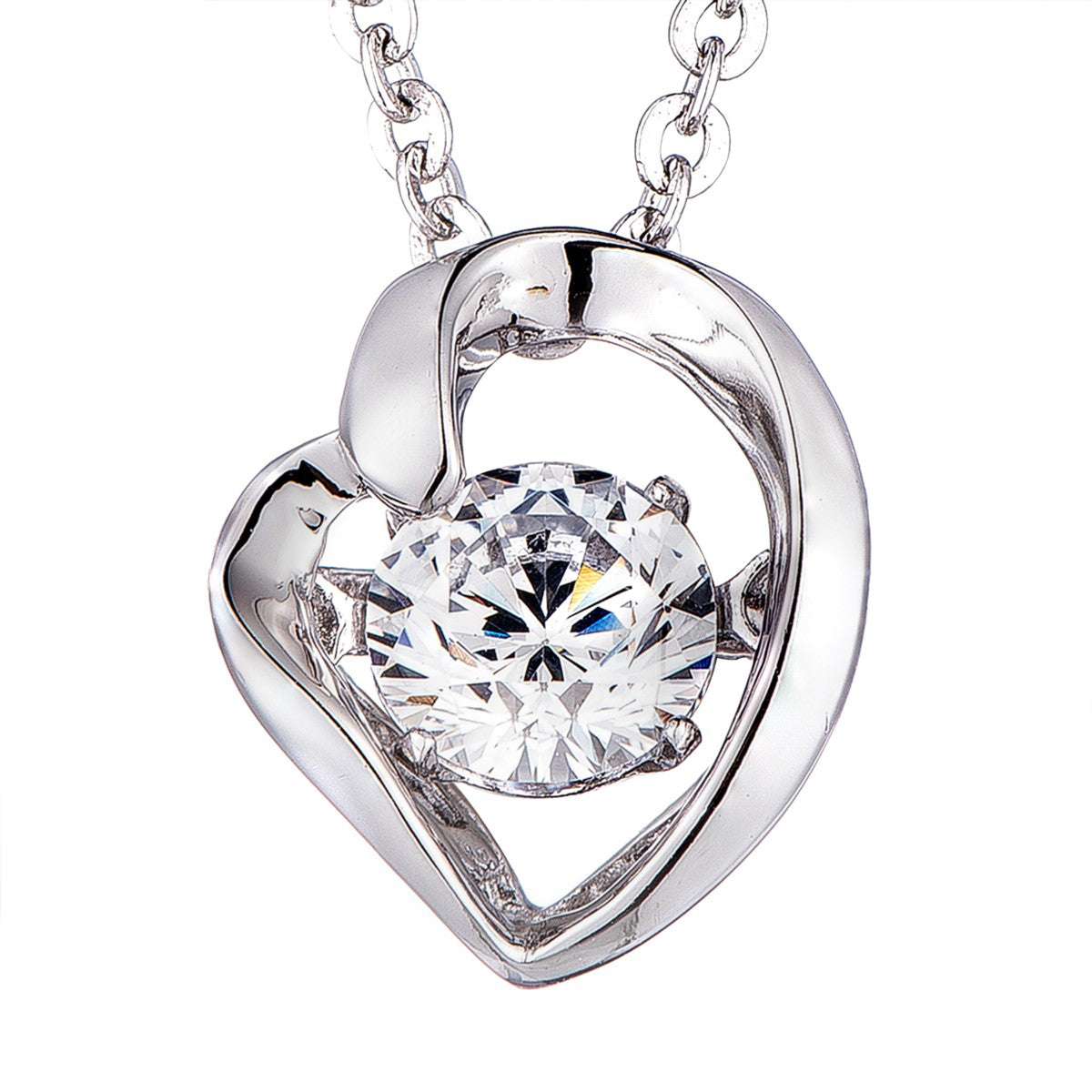 925 Sterling Silver Heart Shape Necklace