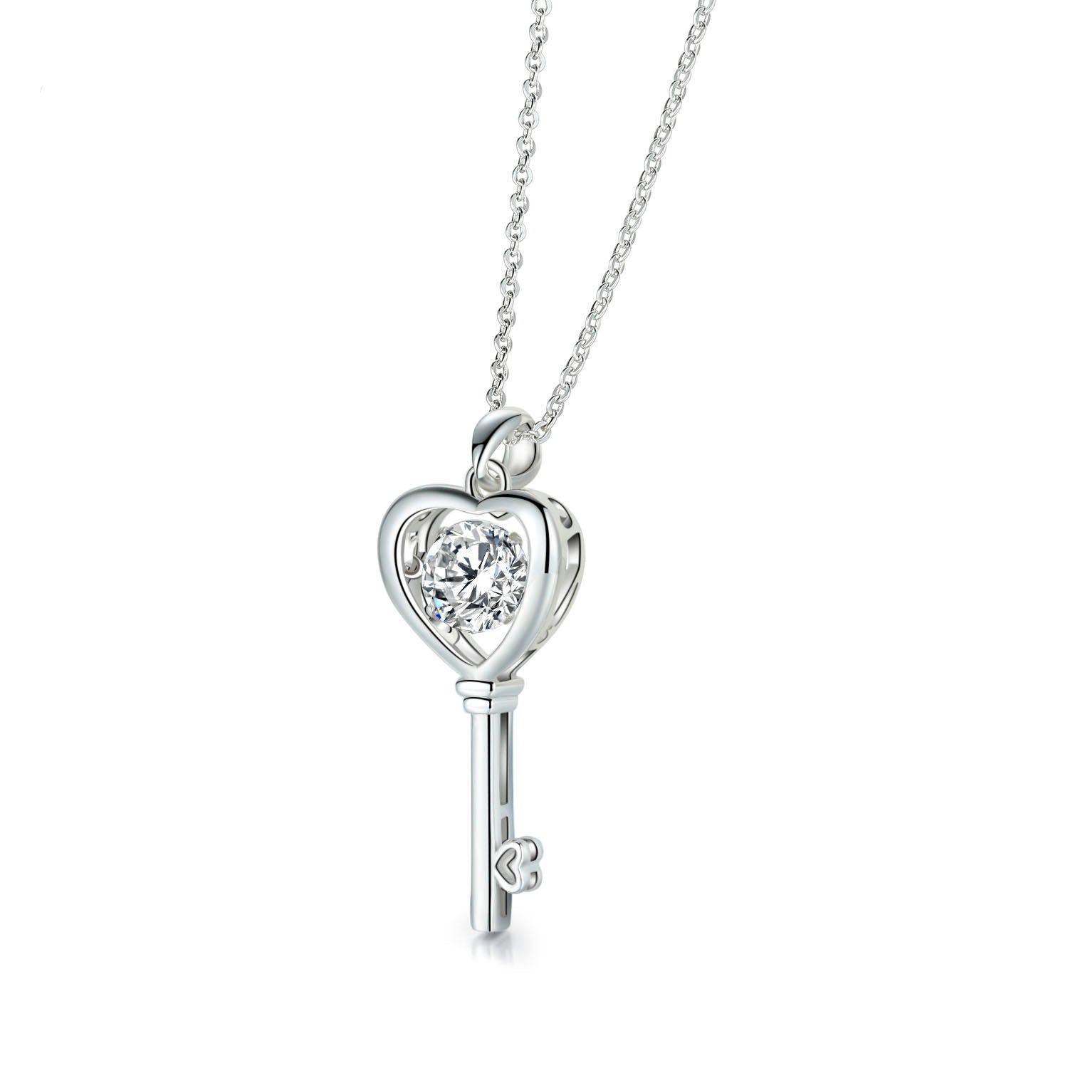 Lover's key 925 sterling silver smart necklace