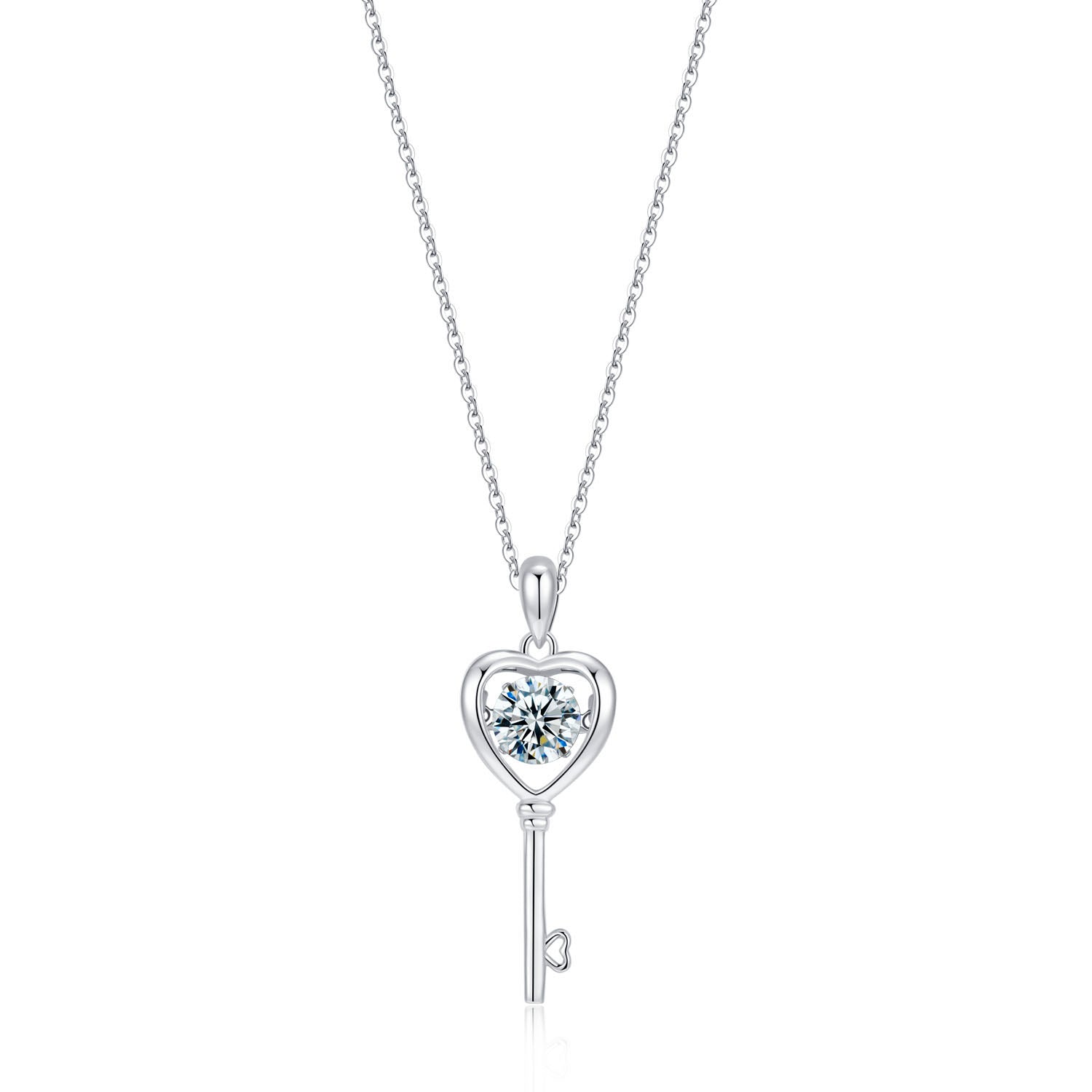 Lover's key 925 sterling silver smart necklace