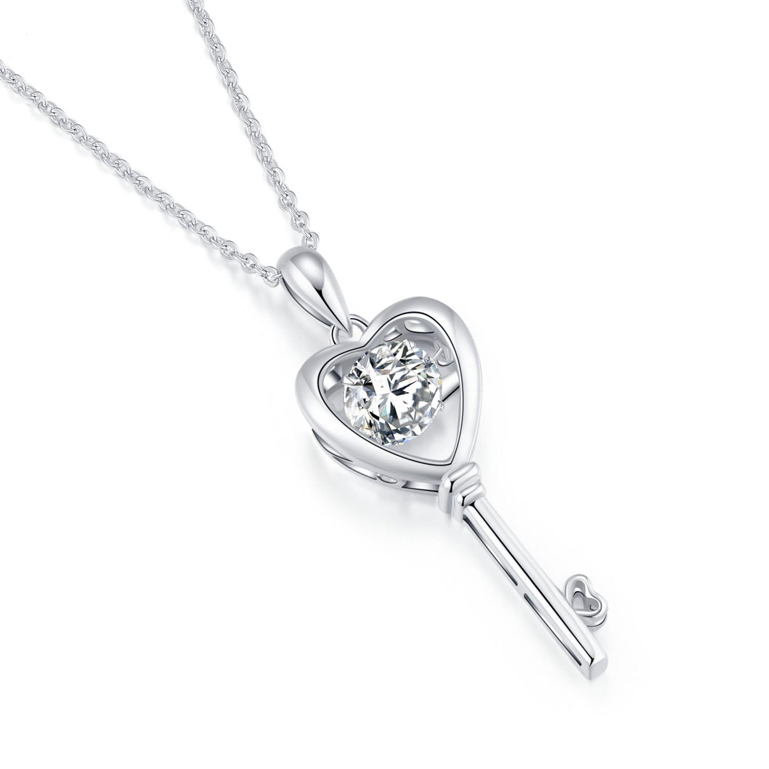 Lover's key 925 sterling silver smart necklace