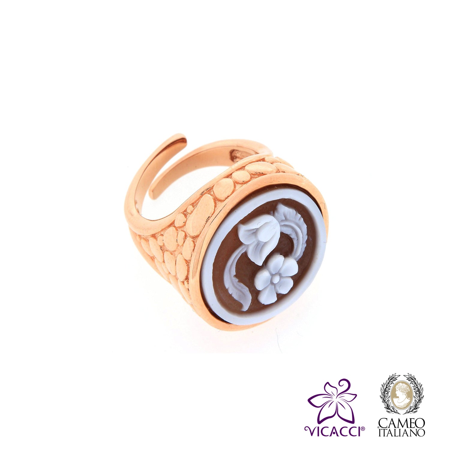 Cameo Italiano, A27 Ring, Gold Plated Sterling Silver