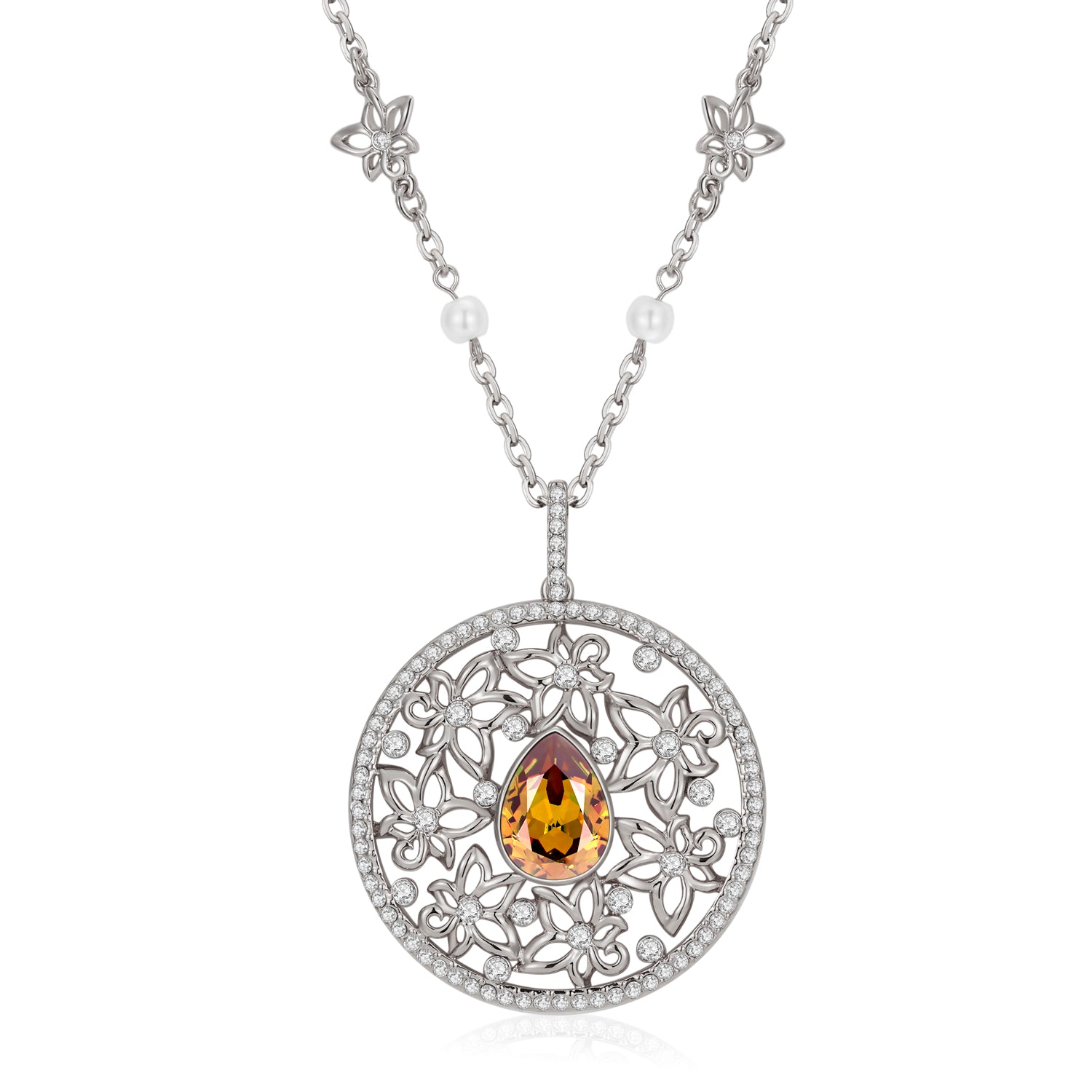 VICACCI Delicate Riches and honour flowers, Embellished with crystals
