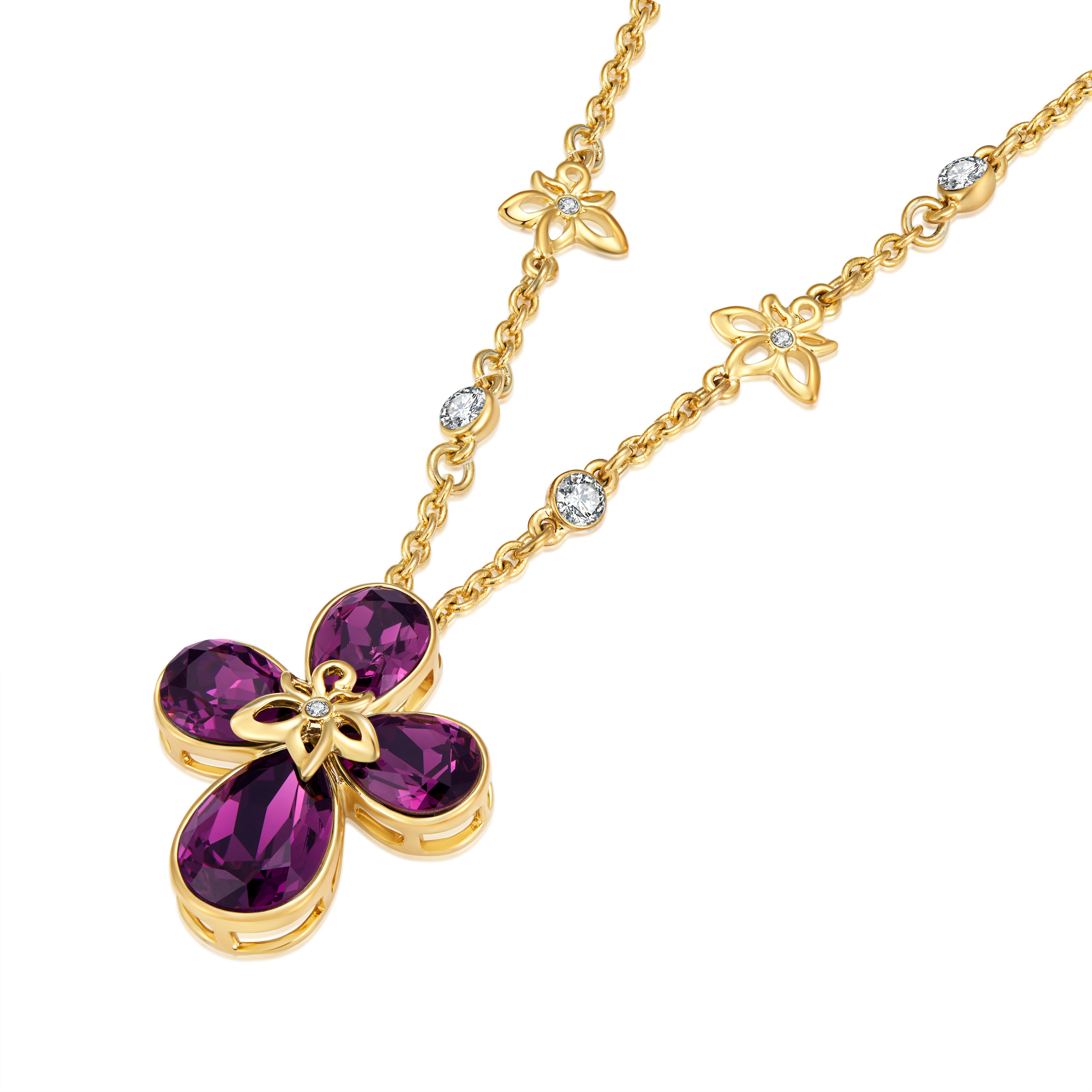 VICACCI Rose gold Four Leaf Clover Necklace