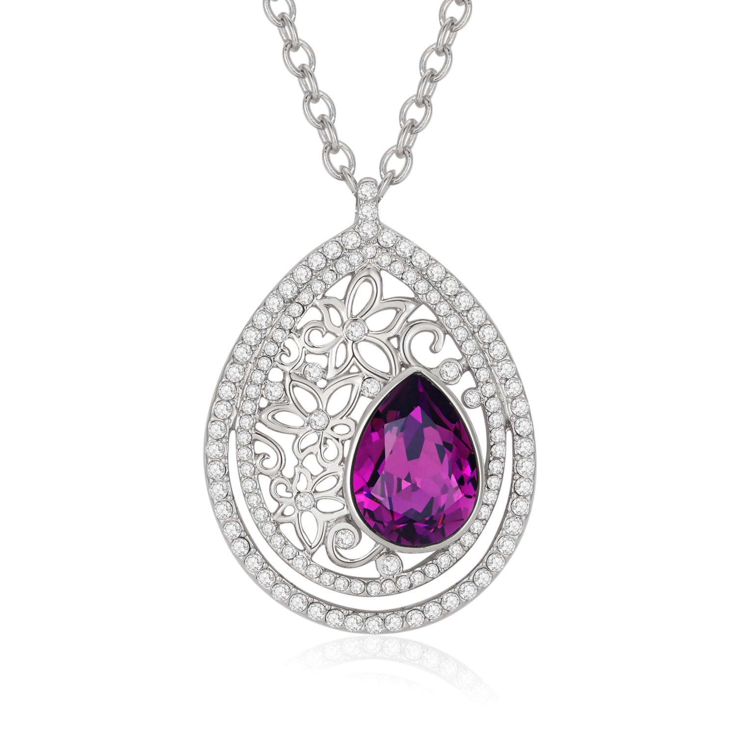 Purple Vicacci Teardrop necklace