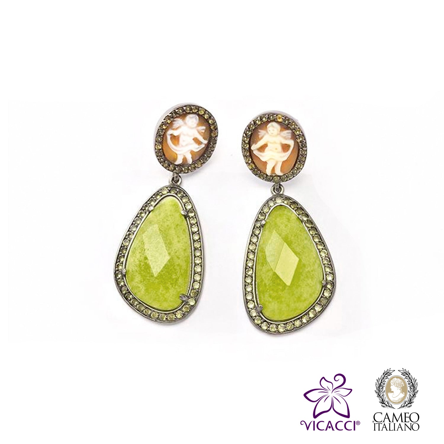 Cameo Italiano, O49G Earrings