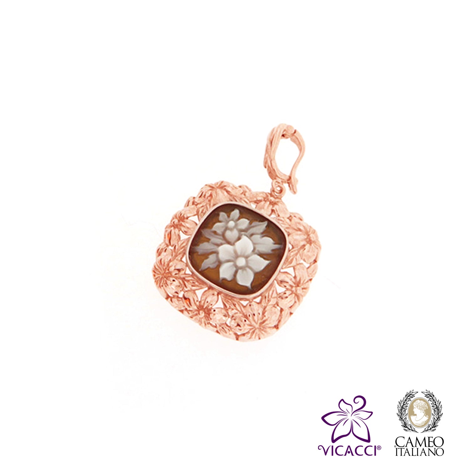 Cameo Italiano, P30 Pendant , Rose Gold Plated Sterling Silver